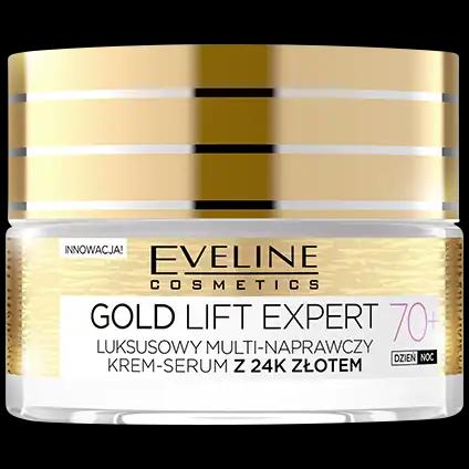 Eveline Cosmetics Gold Lift Expert krem-serum do twarzy na dzień i na noc 70+, 50 ml