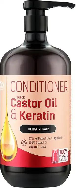 Bio Naturell Кондиціонер для волосся "Ультравідновлення", Black Castor Oil & Keratin Conditioner