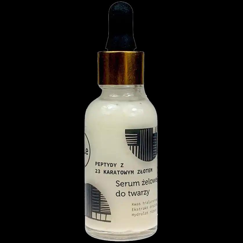 La-Le żelowe serum do twarzy ze złotem i peptydami, 30 ml