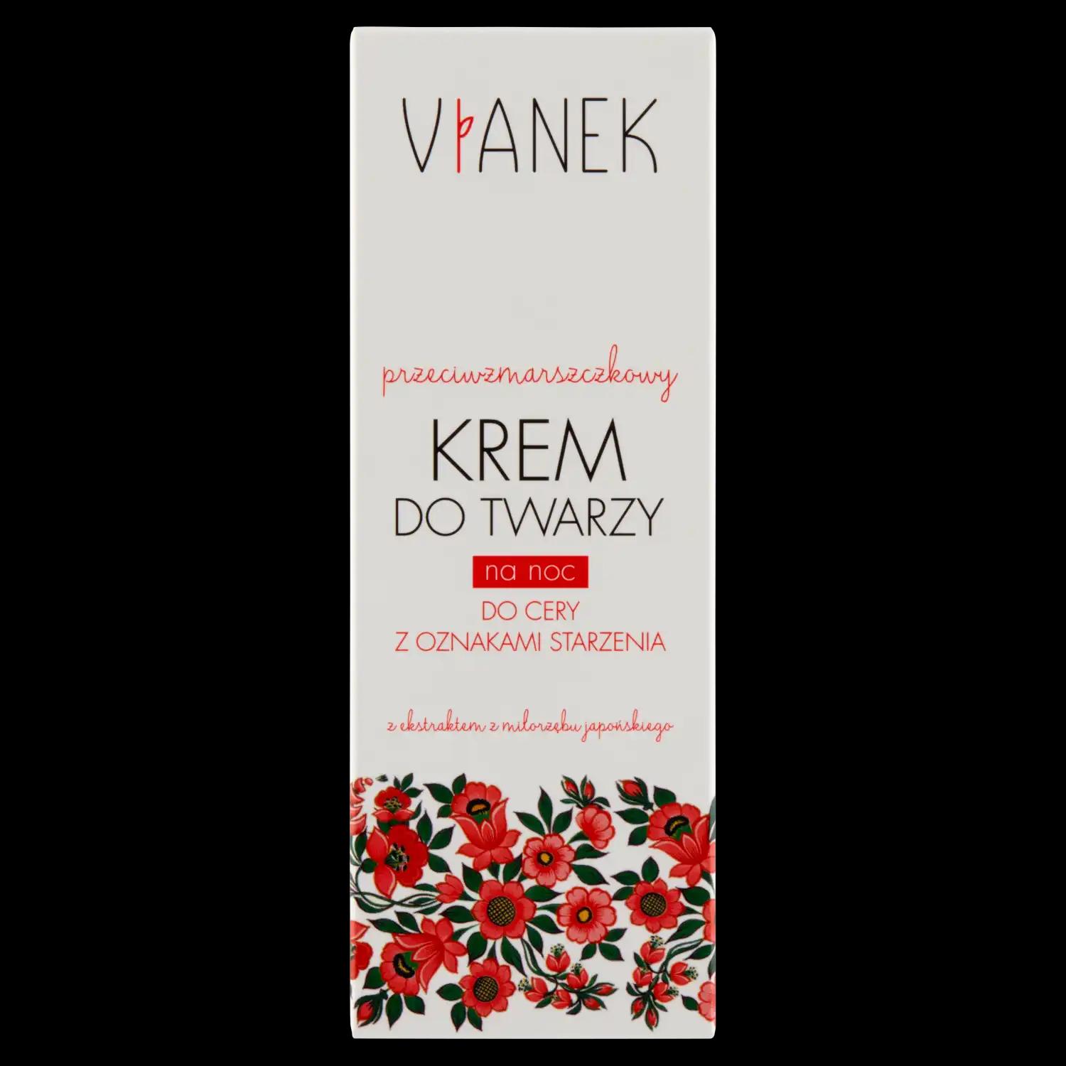 Vianek przeciwzmarszczkowy krem do twarzy na noc, 50 ml