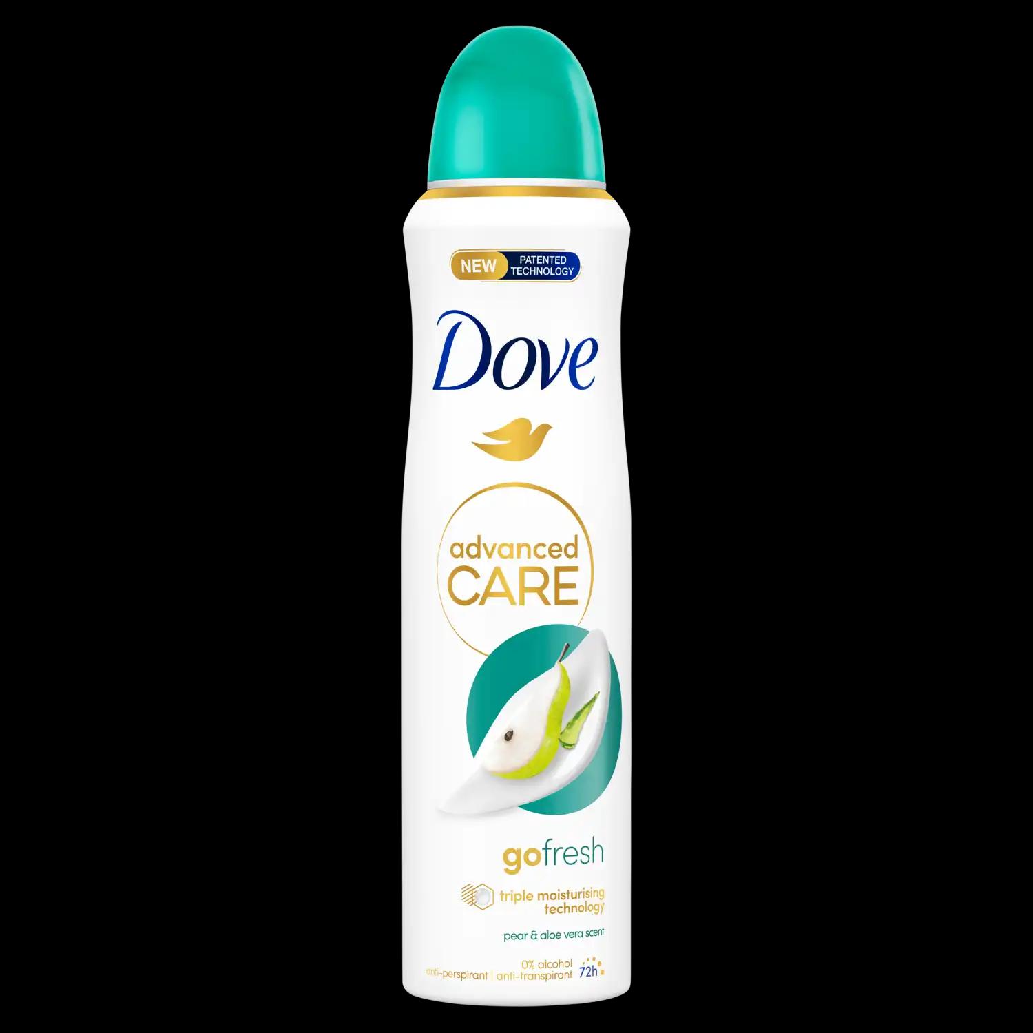 Dove Advanced Care Pear & Aloe Vera Scent antyperspirant w sprayu damski, 150 ml