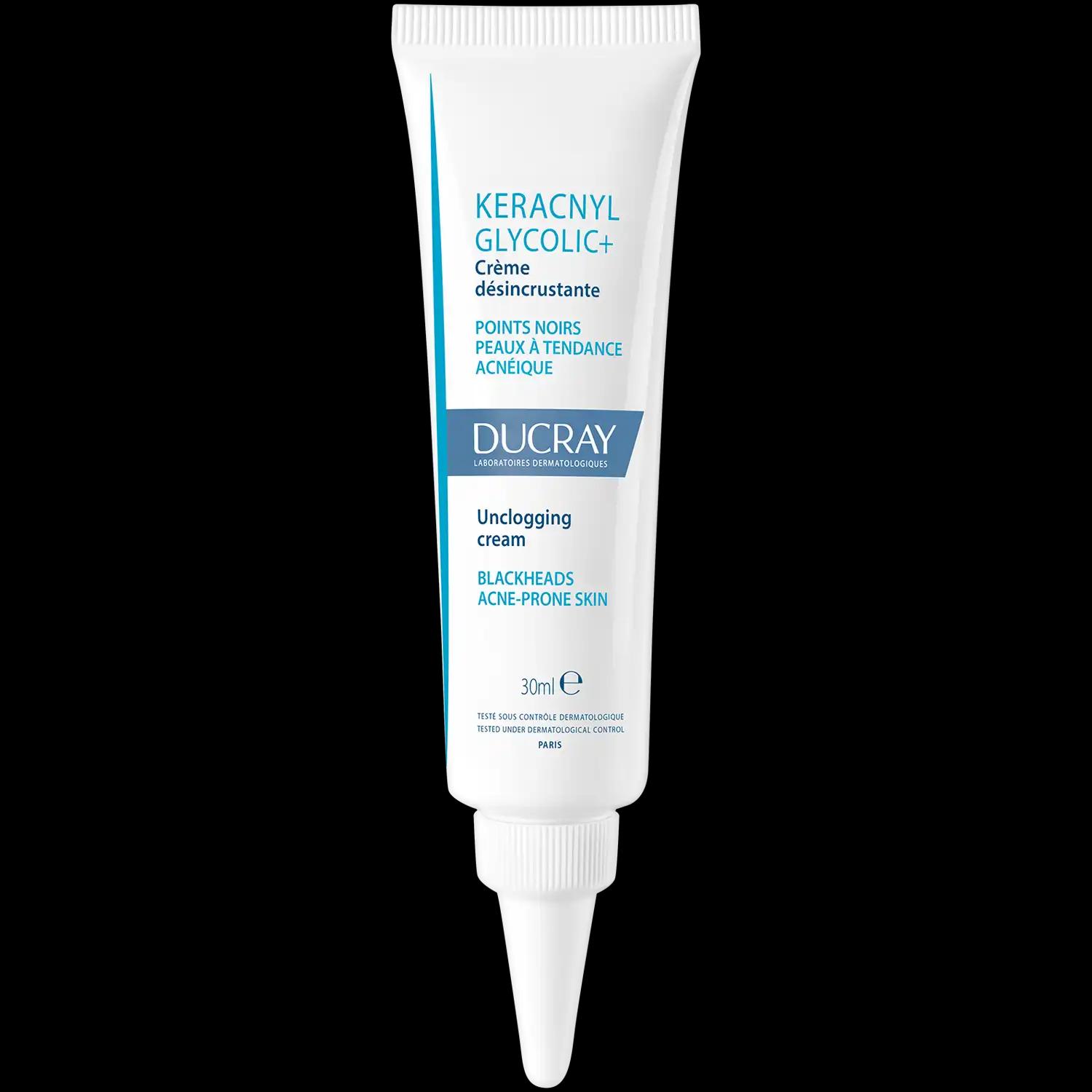 Ducray Keracnyl Glycolic krem odblokowujący do twarzy, 30 ml