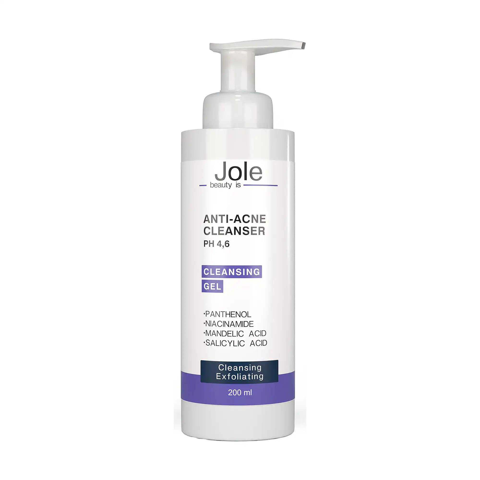 Jole Гель для вмивання Anti-Acne Cleanser з саліциловою та мигдальною кислотами, 200 мл