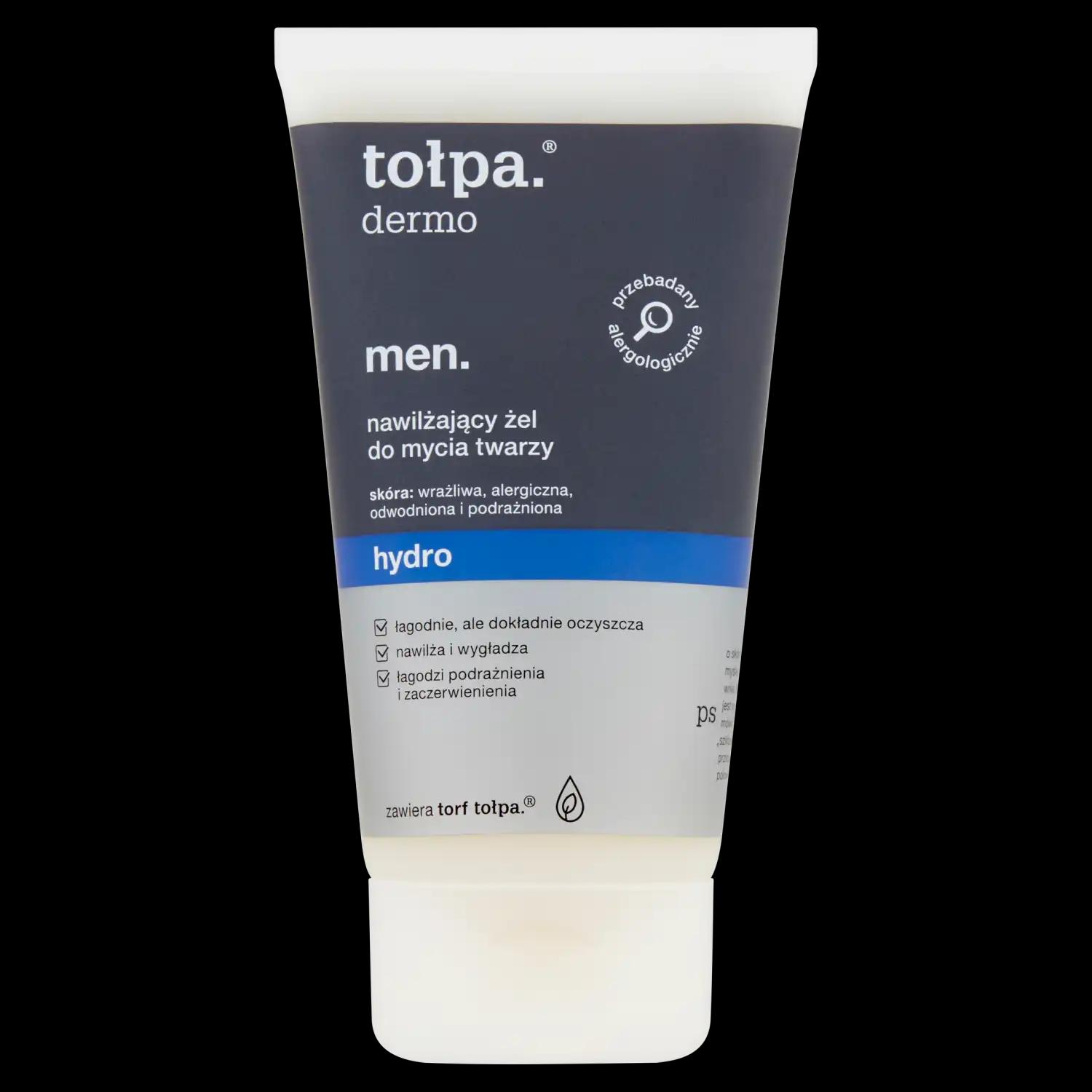 Tolpa Dermo Men Hydro nawilżający żel do mycia twarzy, 150 ml