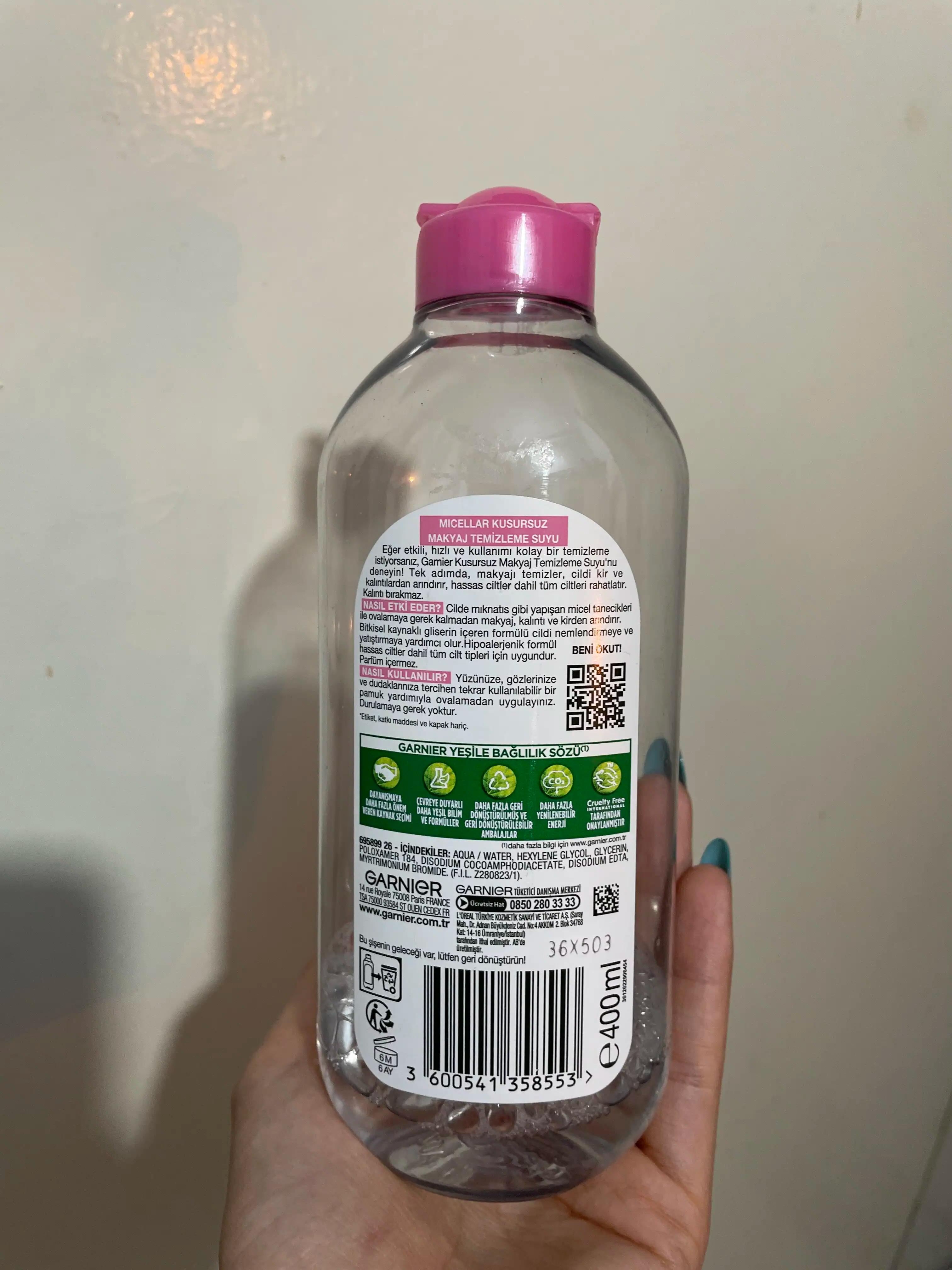 Garnier Micellar kusursuz makyaj temizleme suyu