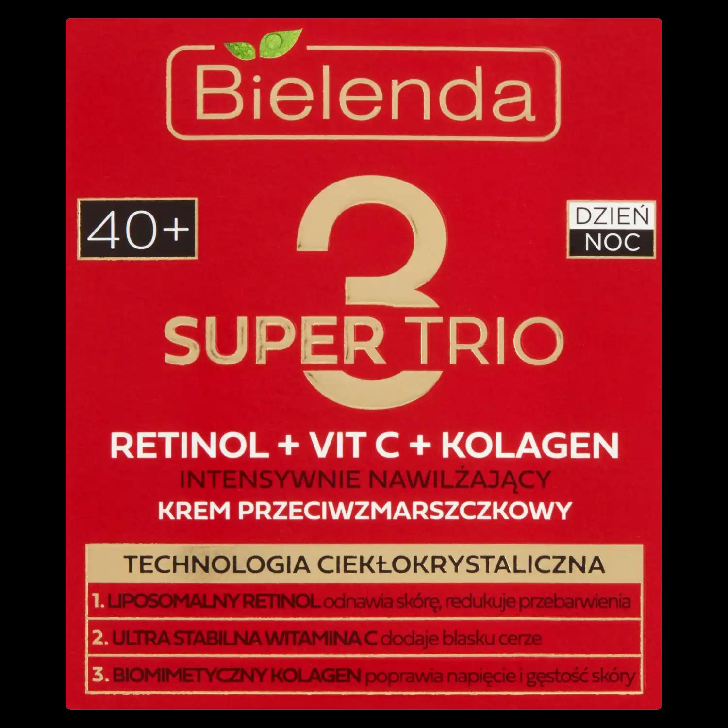 Bielenda Super Trio przeciwzmarszczkowy krem do twarzy 40+, 50 ml