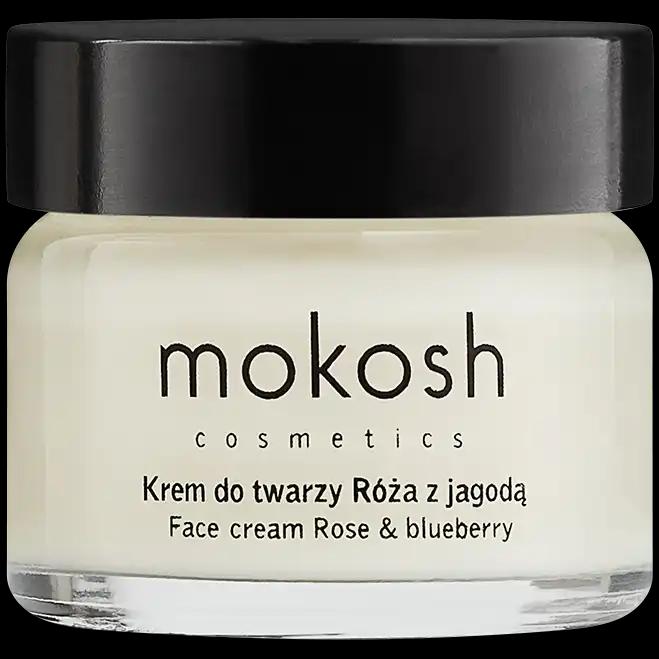 Mokosh Cosmetics ujędrniający krem z różą i jagodą do twarzy, 15 ml