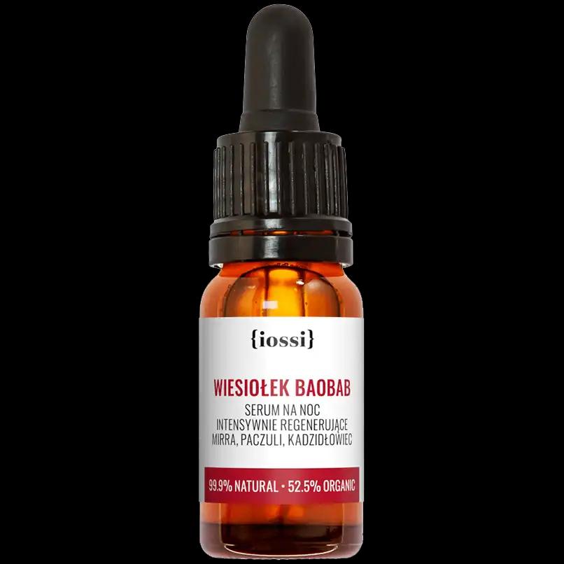 Iossi Wiesiołek Baobab intensywnie regenerujące serum do twarzy na noc, 15 ml