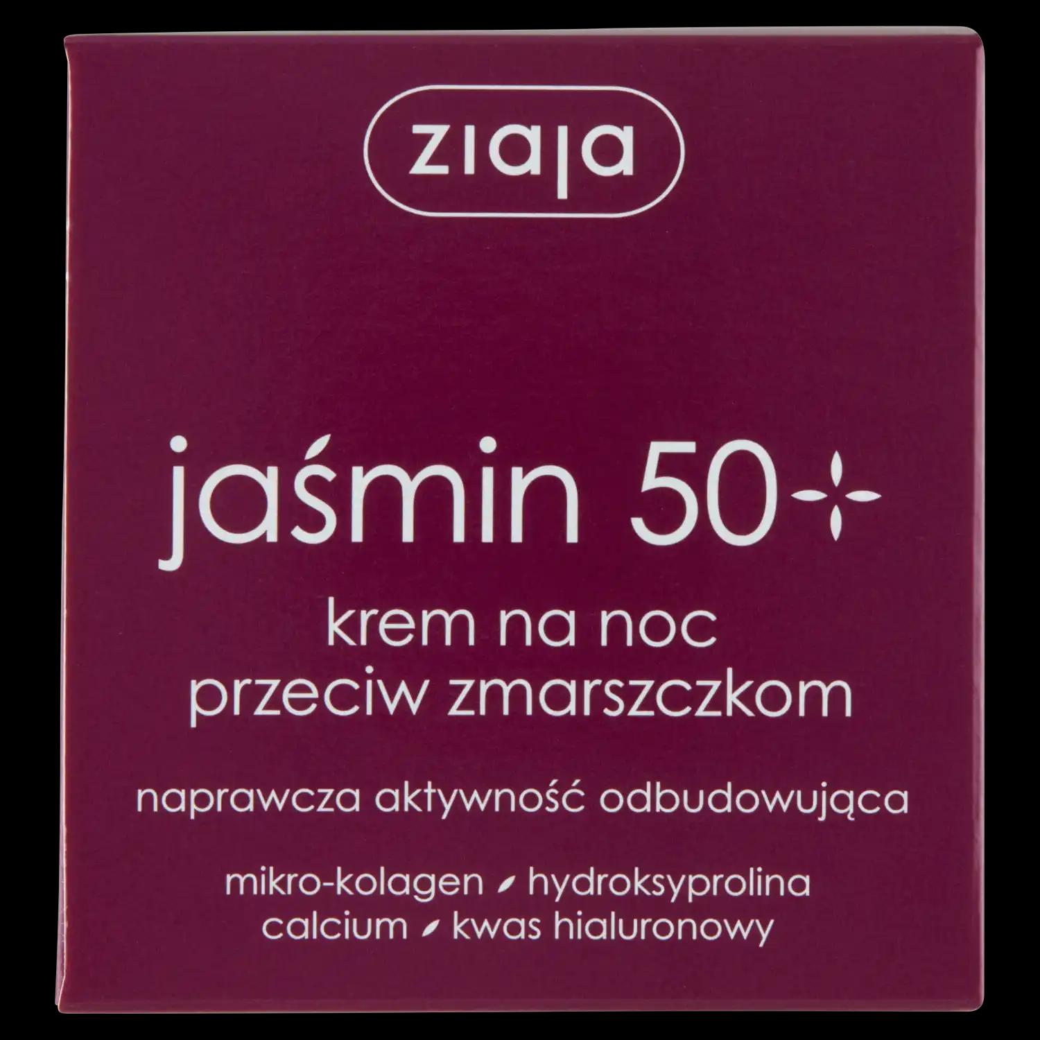 Ziaja Jaśmin krem do twarzy przeciw zmarszczkom na noc 50+, 50 ml