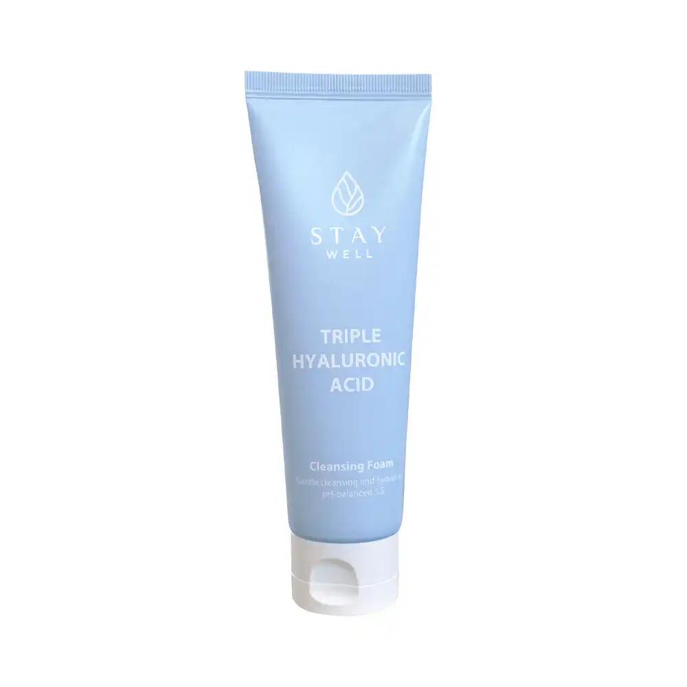 Stay Well Triple Hyaluronic Acid pianka oczyszczająca do twarzy, 130 ml