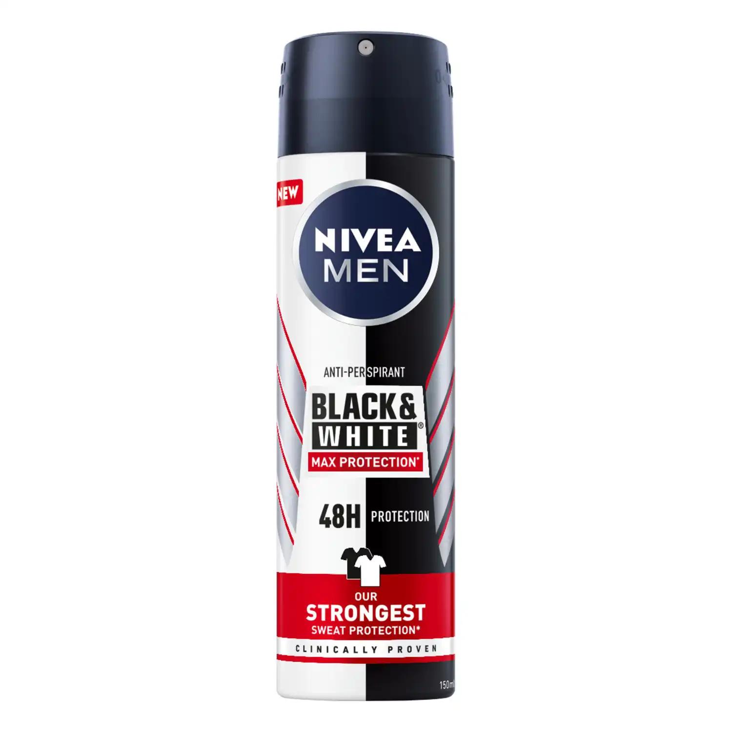 Nivea Men Black&White Max Protection antyperspirant w sprayu męski, 50 ml