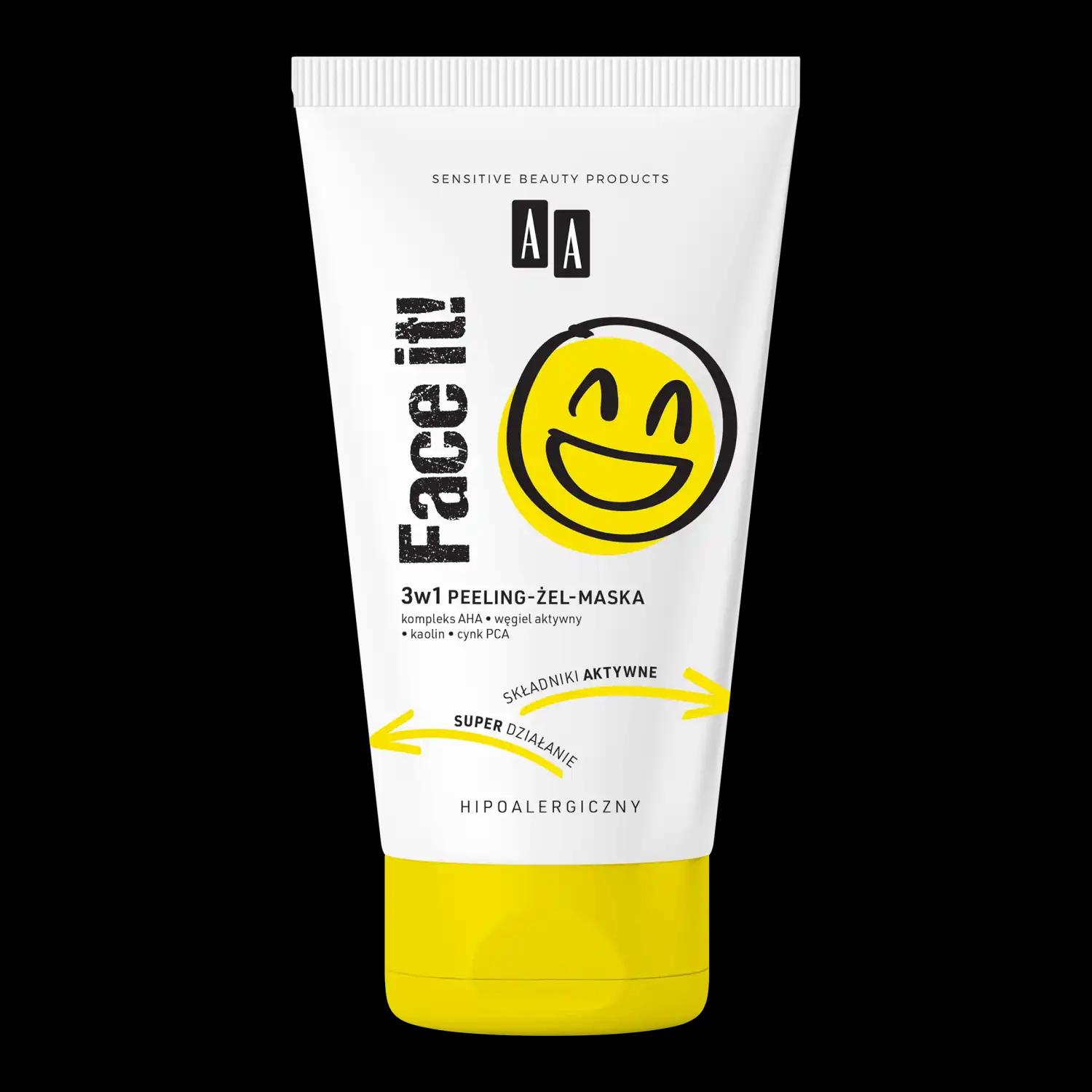 AA Face It! peeling-żel-maska do twarzy, 150 ml