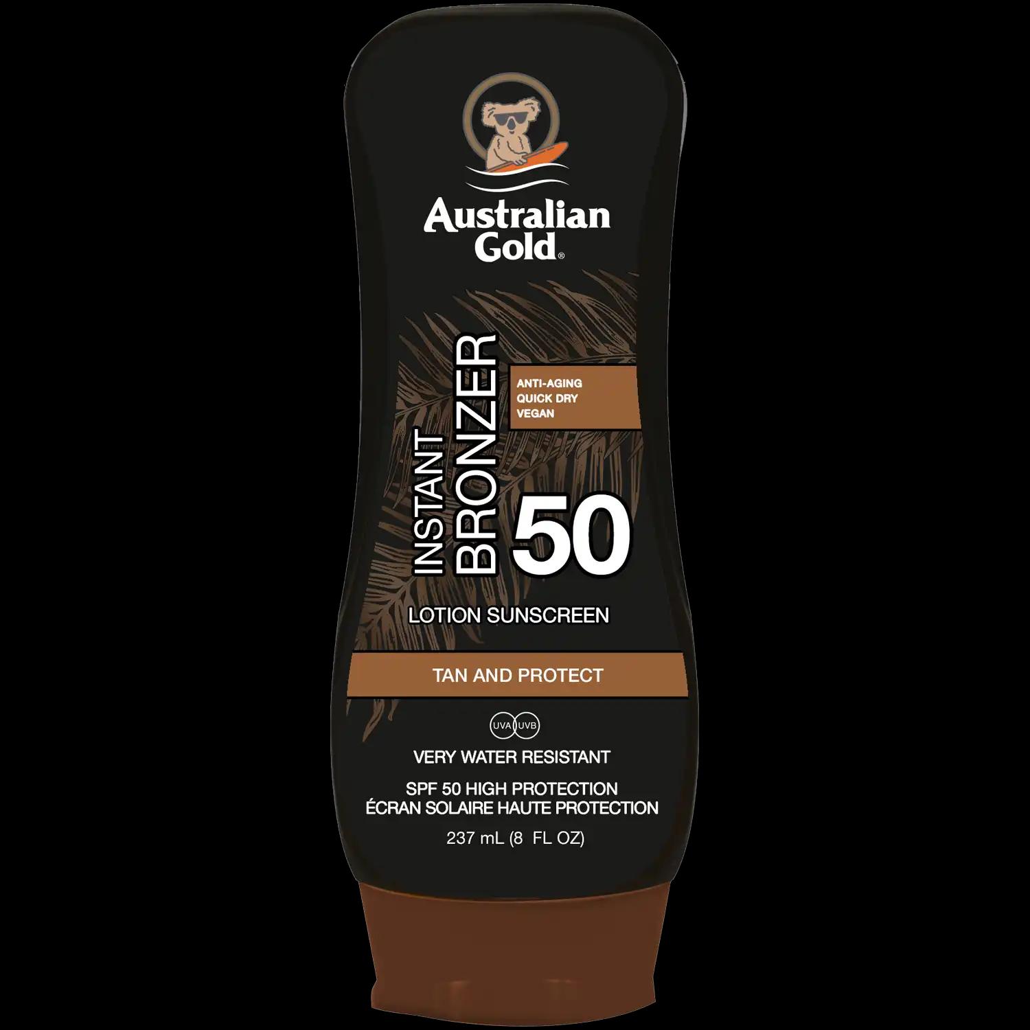 Australian Gold przeciwsłoneczny krem z bronzerem do ciała SPF50, 237 ml