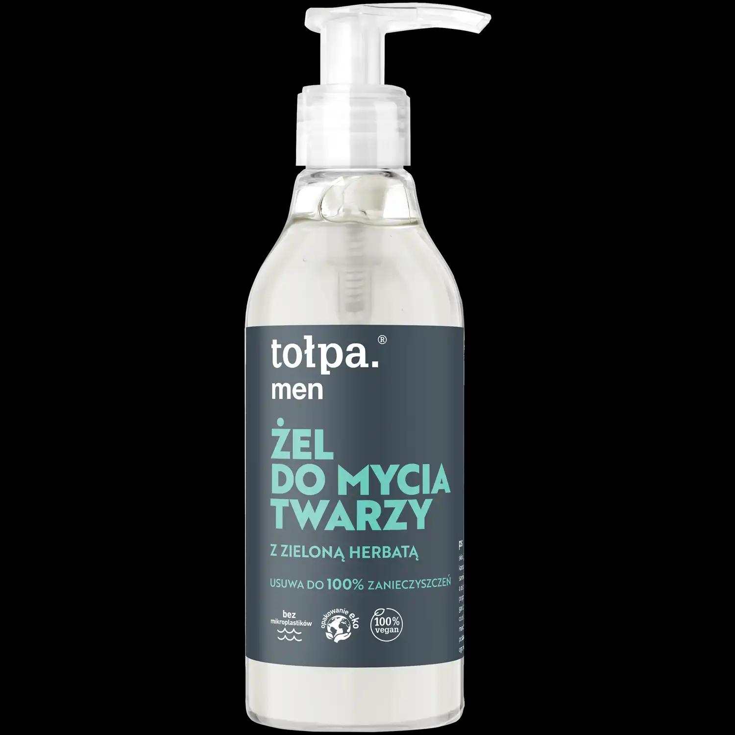 Tolpa Men żel do mycia twarzy z zieloną herbatą, 195 ml