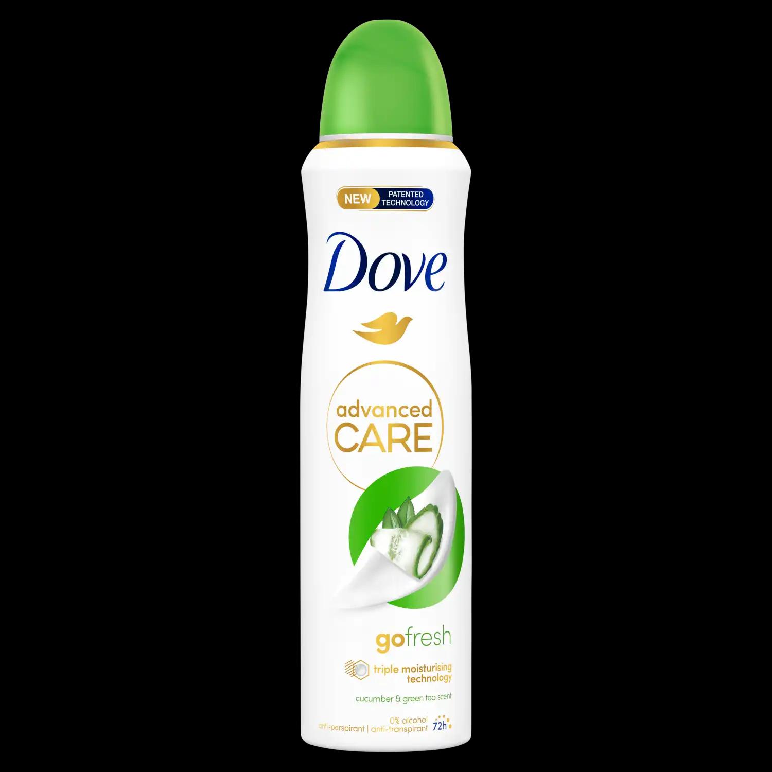 Dove Advanced Care Cucumber & Green Tea Scent antyperspirant w sprayu damski, 150 ml