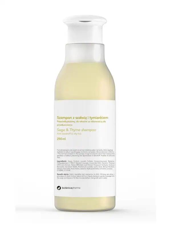 Botanicapharma Sage & Thyme przeciwłupieżowy do włosów ze skłonnością do przetłuszczania się szałwia i Tymianek, 250 ml