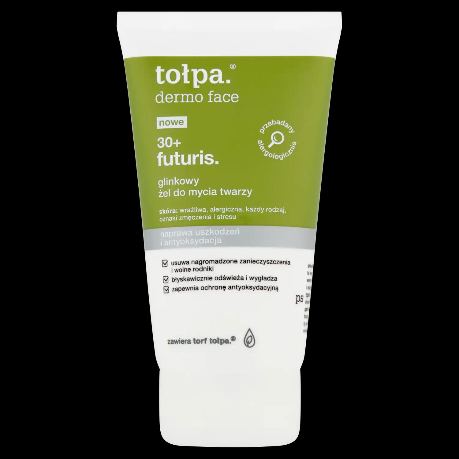 Tolpa Dermo Face Futuris 30+ glinkowy żel do mycia twarz, 150 ml