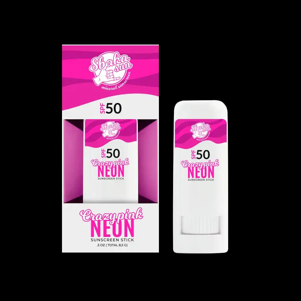 Shaka Sun Crazy Pink sztyft przeciwsłoneczny SPF50+ na bazie cynku róż, 8,5 g