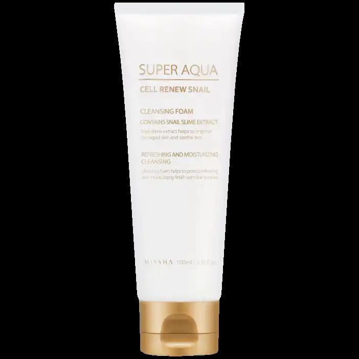 Missha Super Aqua Cell Snail pianka do oczyszczania twarzy, 100 ml