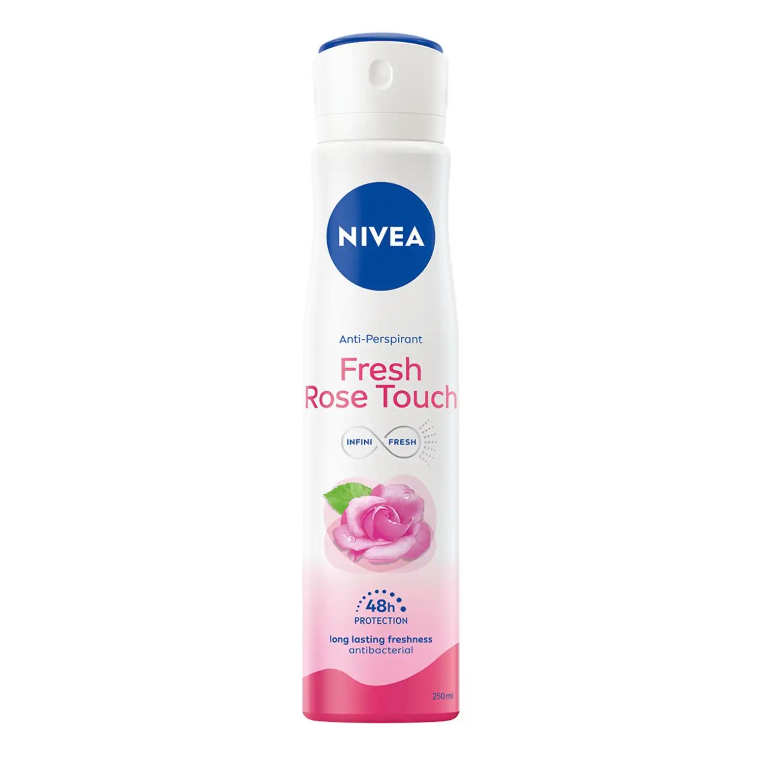 Nivea Fresh Rose Touch antyperspirant w sprayu damski, 250 ml