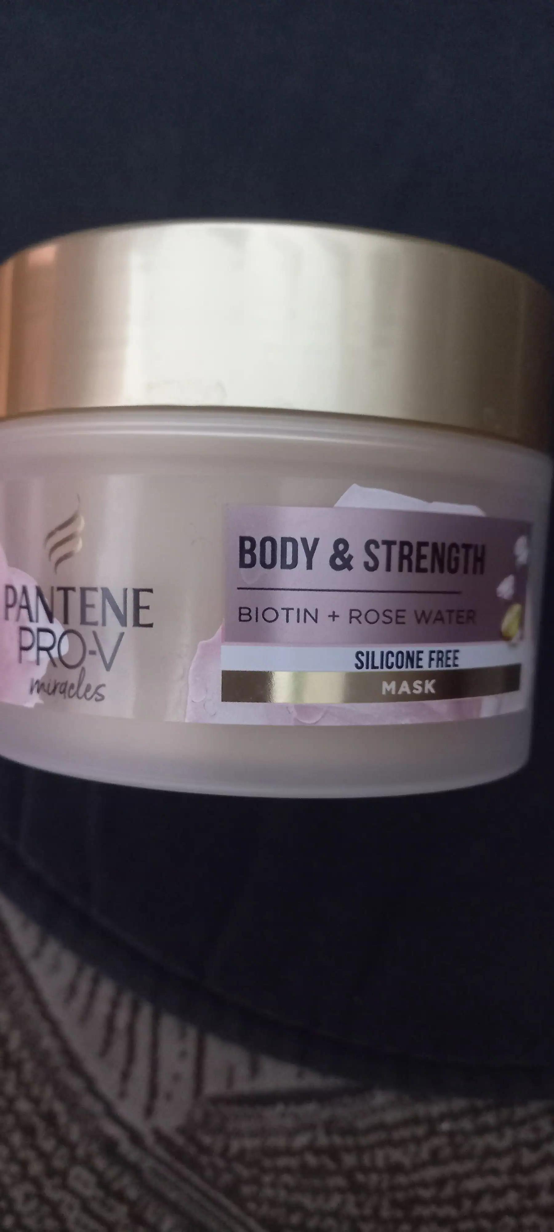 Pantene Body & Strength Maska do włosów biotyna + woda różana