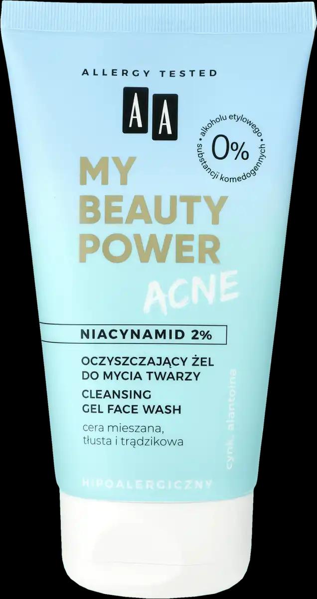 AA Oczyszczający żel do mycia twarzy My beauty power acne, 150 ml