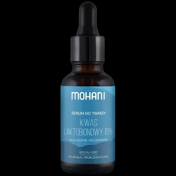 Mohani rozjaśniające serum do twarzy z 10% kwasem laktobionowym, 30 ml