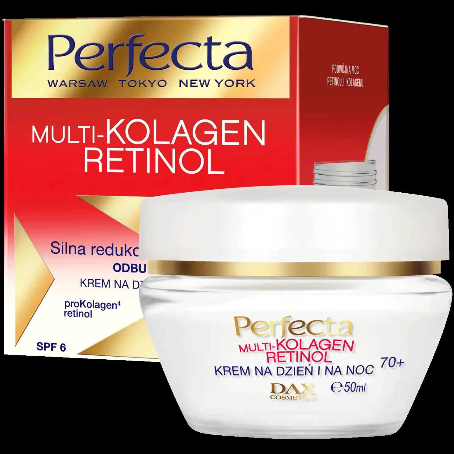 Perfecta Multikolagen Retinol krem do twarzy na dzień i na noc 70+, 50 ml