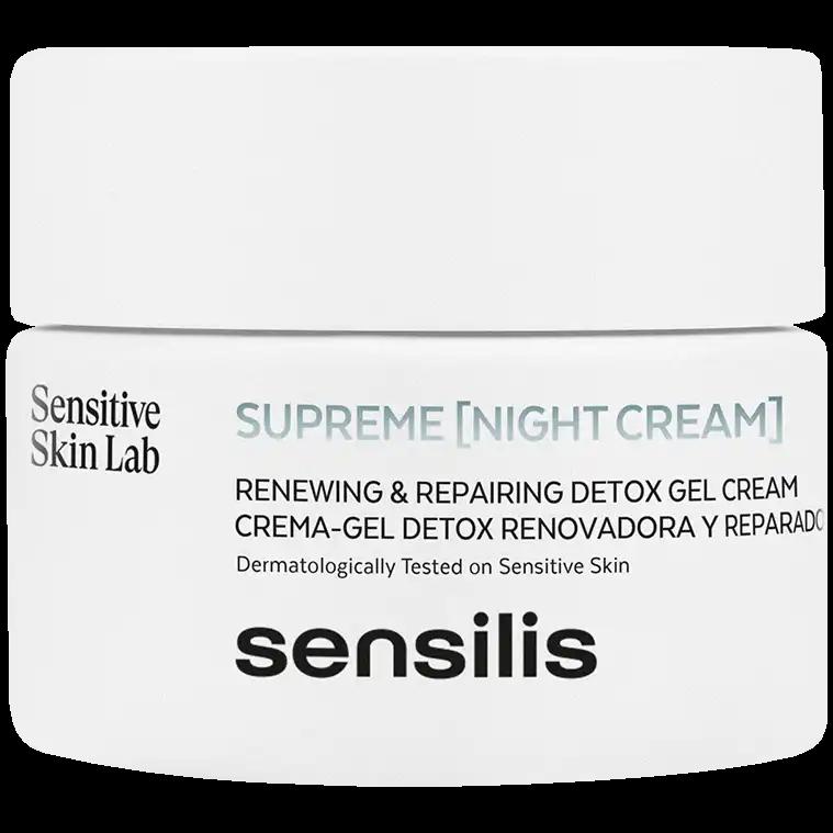 Sensitive Skin Lab Sensilis Supreme odmładzający żel-krem do twarzy na noc, 50 ml