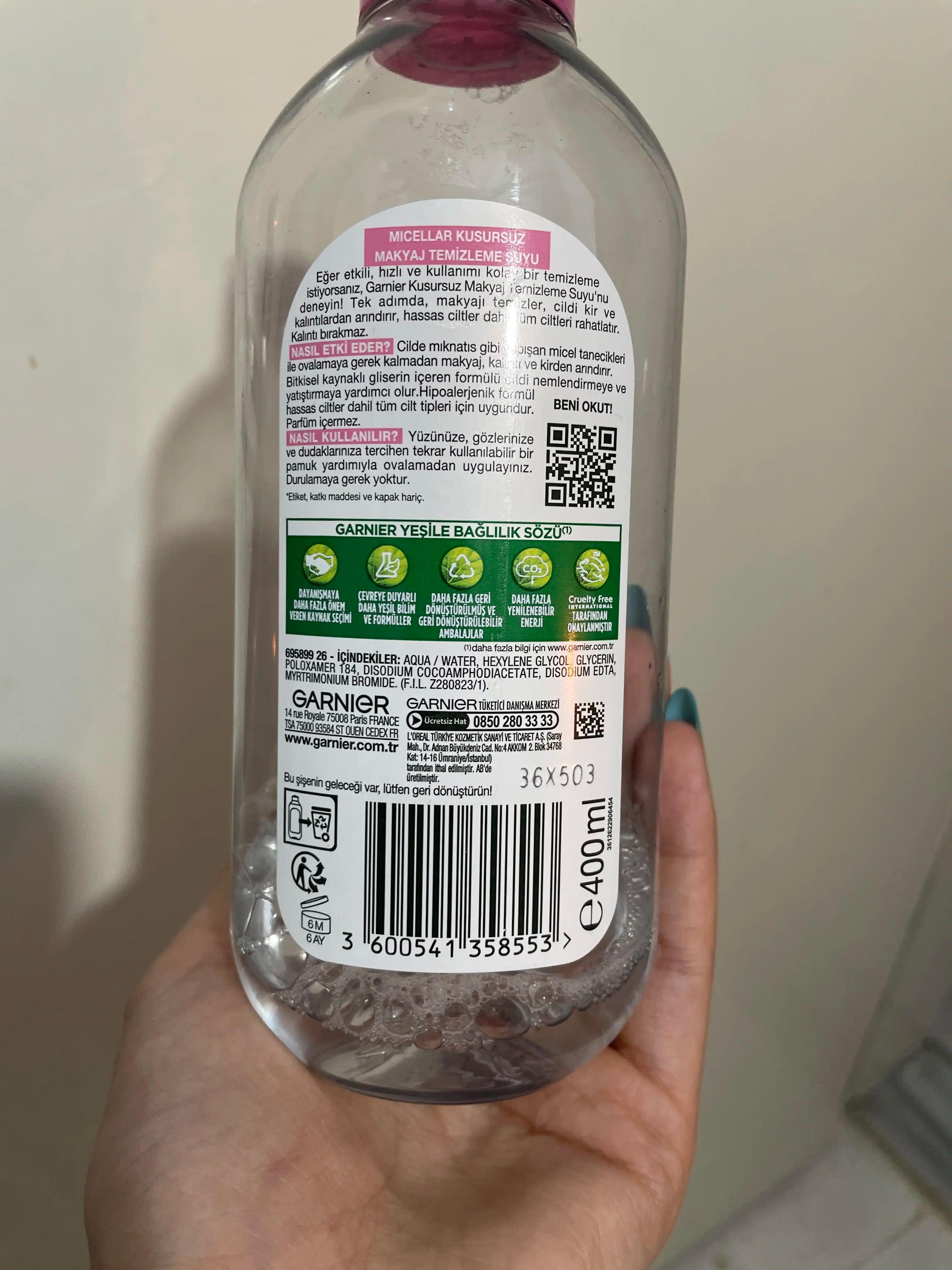 Garnier Micellar kusursuz makyaj temizleme suyu