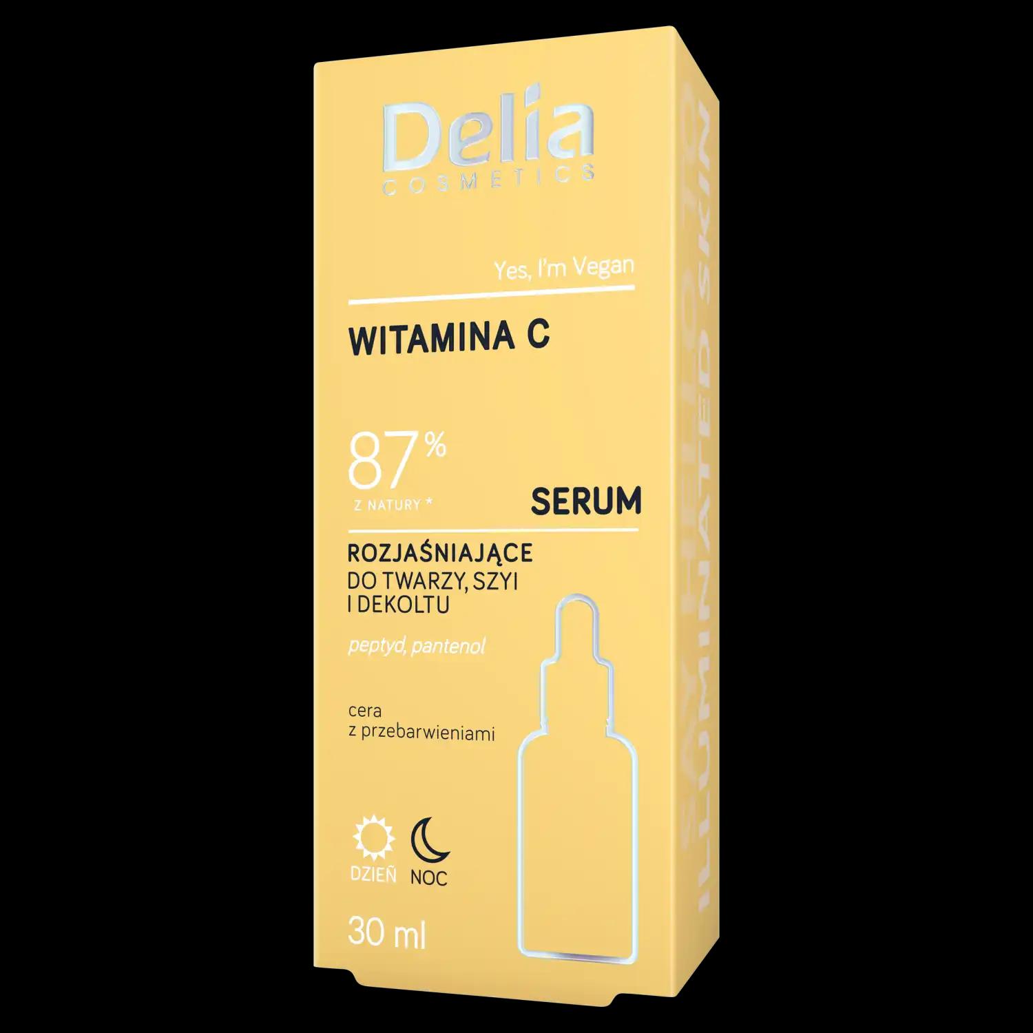 Delia rozjaśniające serum z witaminą C do twarzy, 30 ml