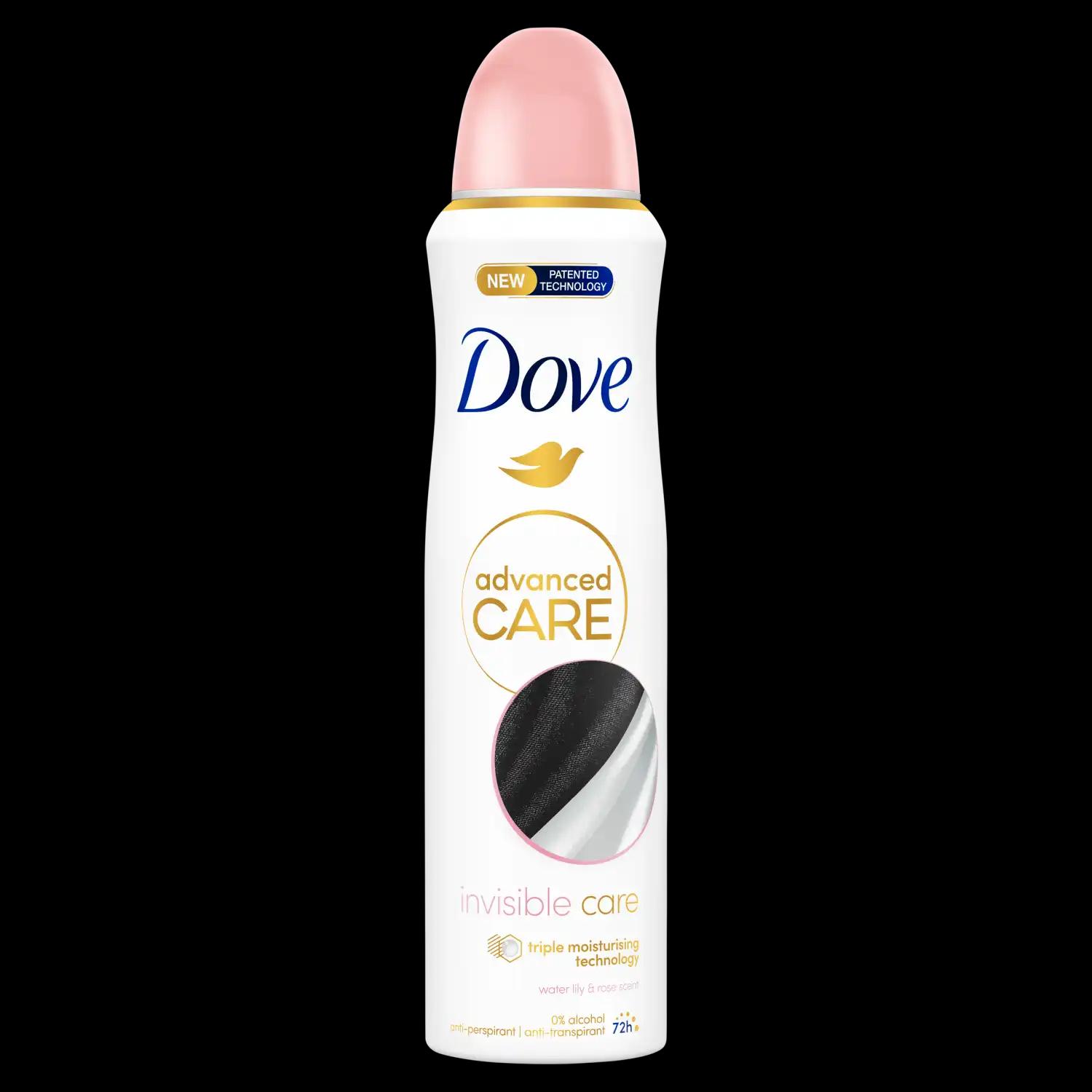 Dove Advanced Care Water Lily & Rose Scent antyperspirant w sprayu damski, 150 ml