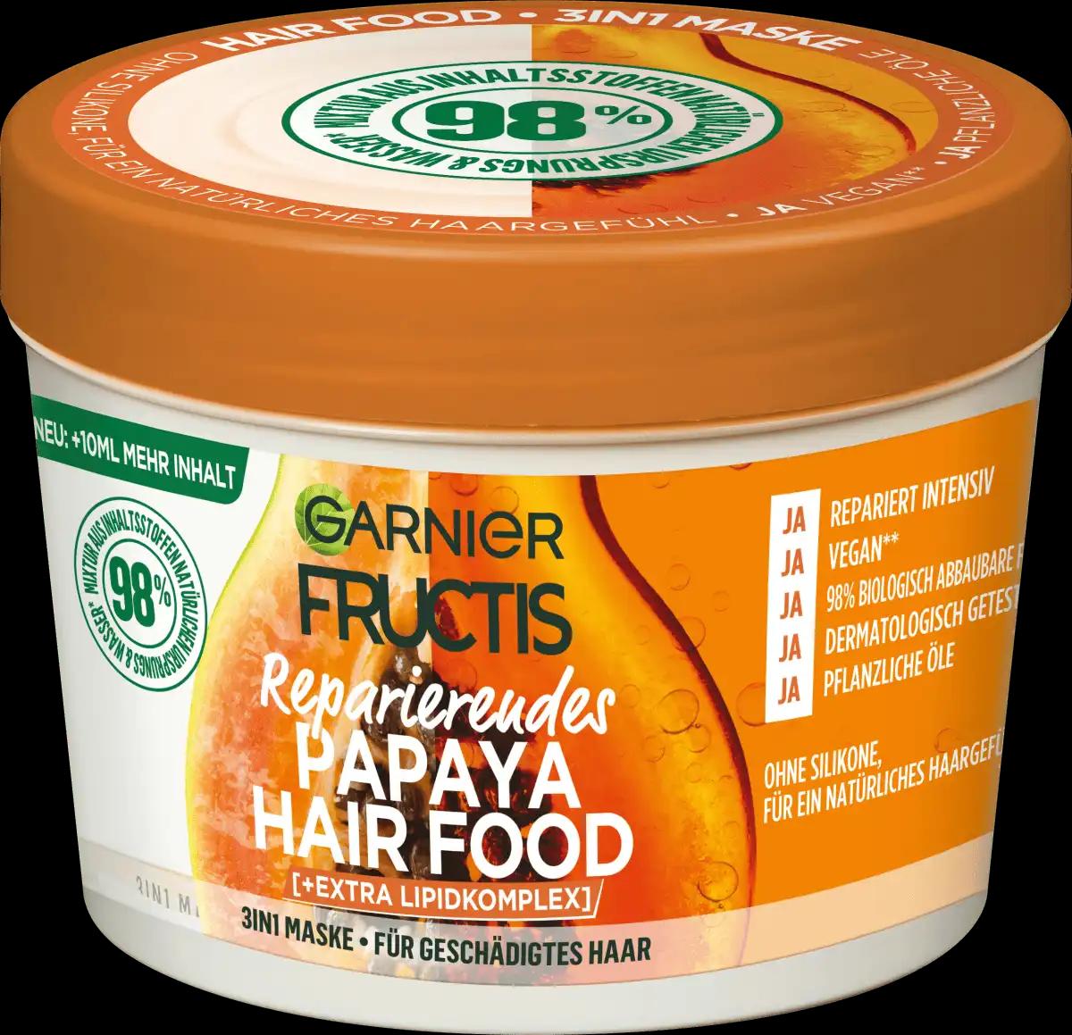 Garnier Haarkur Papaya Hair Food 3in1 Maske, 400 ml