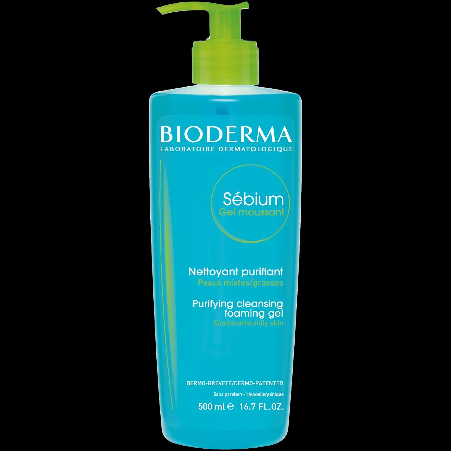 Bioderma Sébium Gel Moussant antybakteryjny żel do mycia twarzy, 500 ml