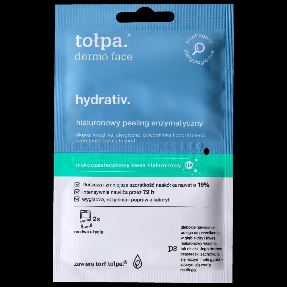 Tolpa Dermo Face Hydrativ maska-peeling hydroenzymatyczna na twarz, szyję i dekolt, 2x6 ml/1 opak.