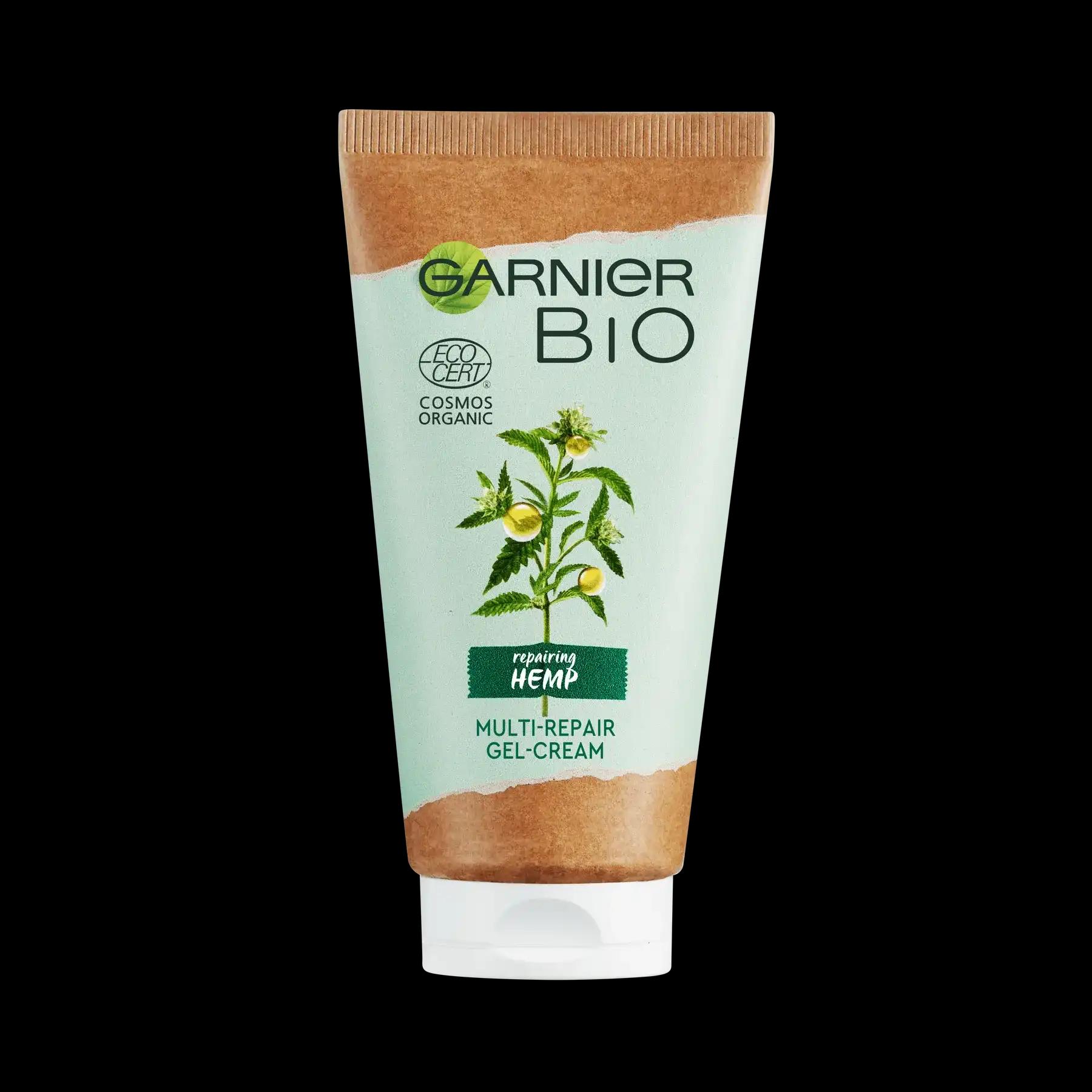 Garnier Крем-гель Bio з ефірною олією коноплі для відновлення виснаженої чутливої шкіри обличчя, 50 мл