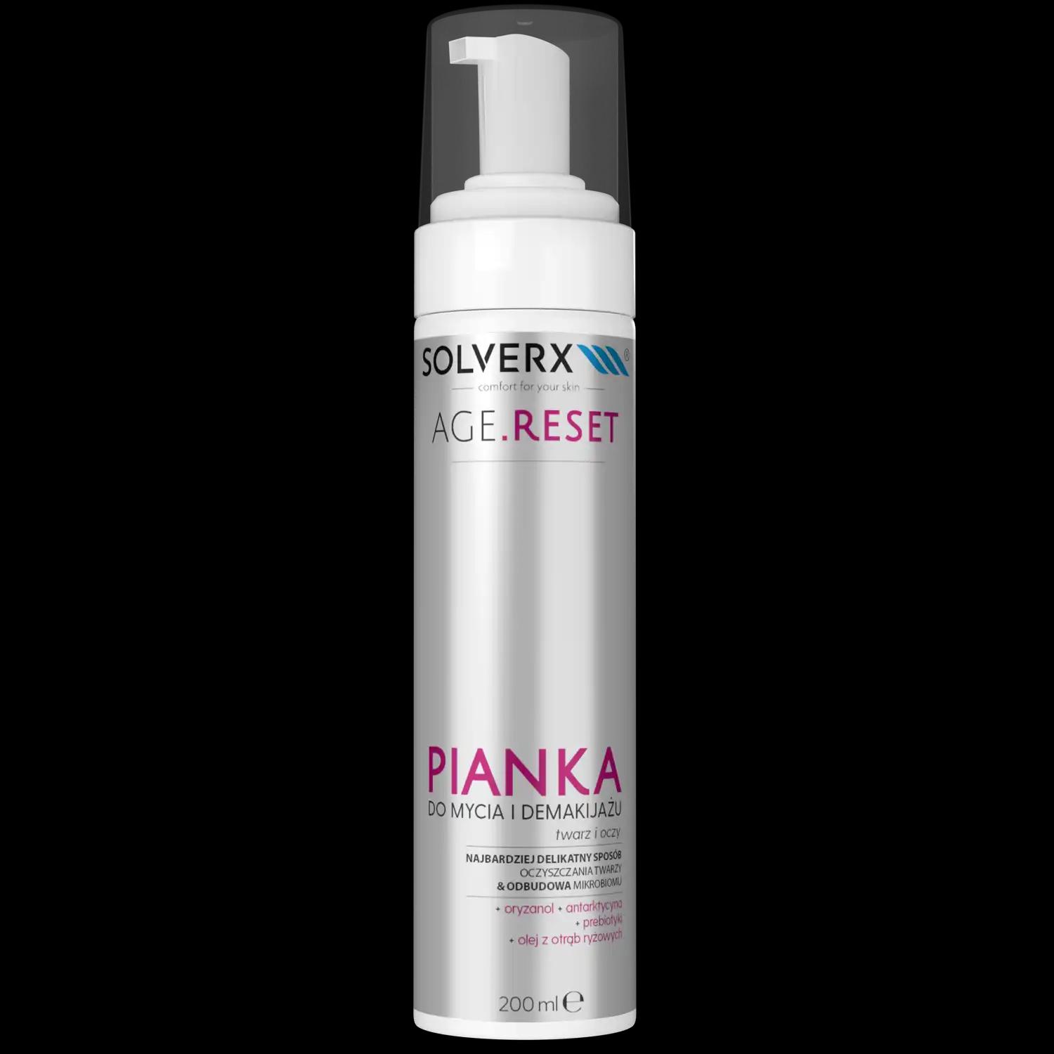 Solverx Age Reset pianka do mycia twarzy, 200 ml