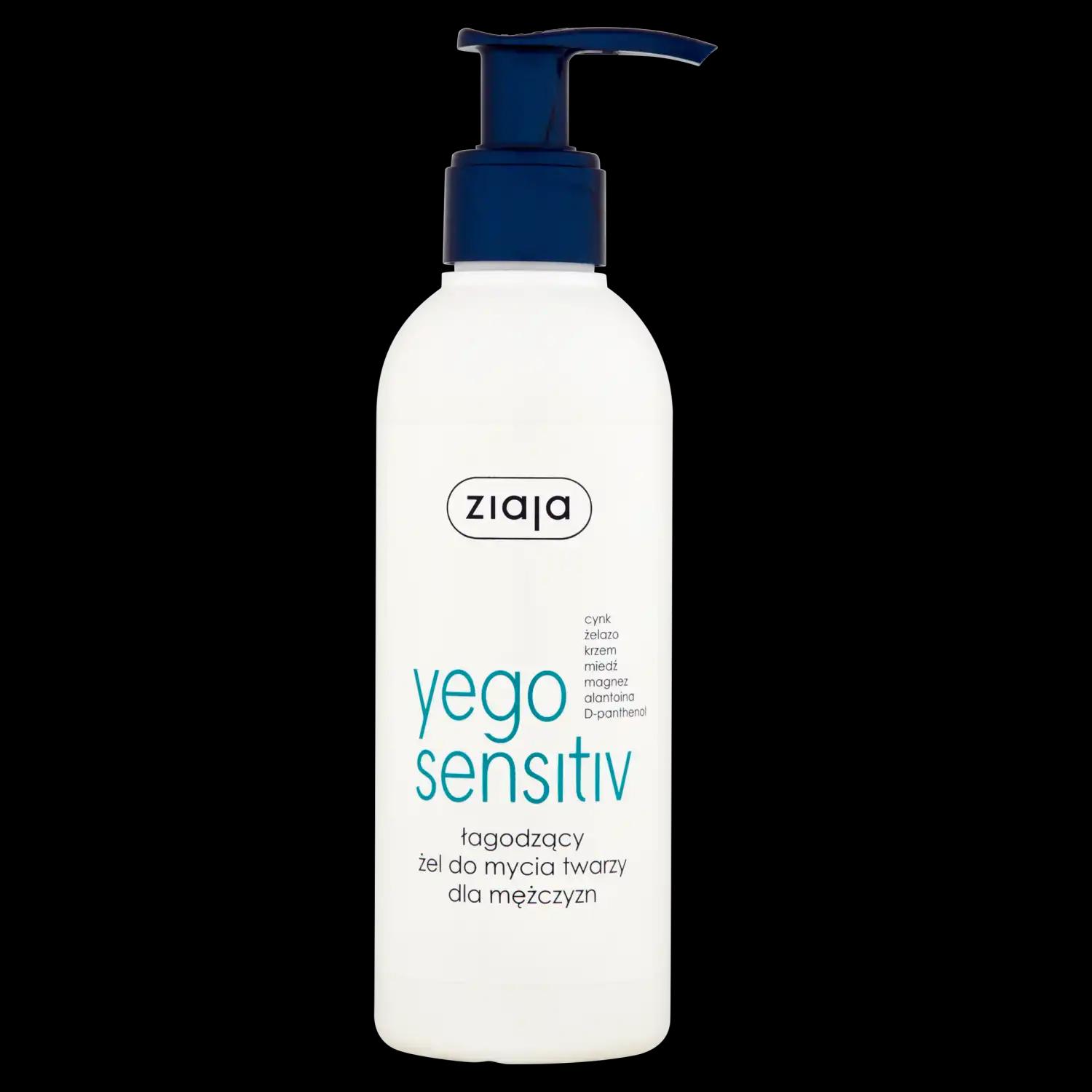 Ziaja Yego Sensitive łagodzący żel do mycia twarzy, 200 ml