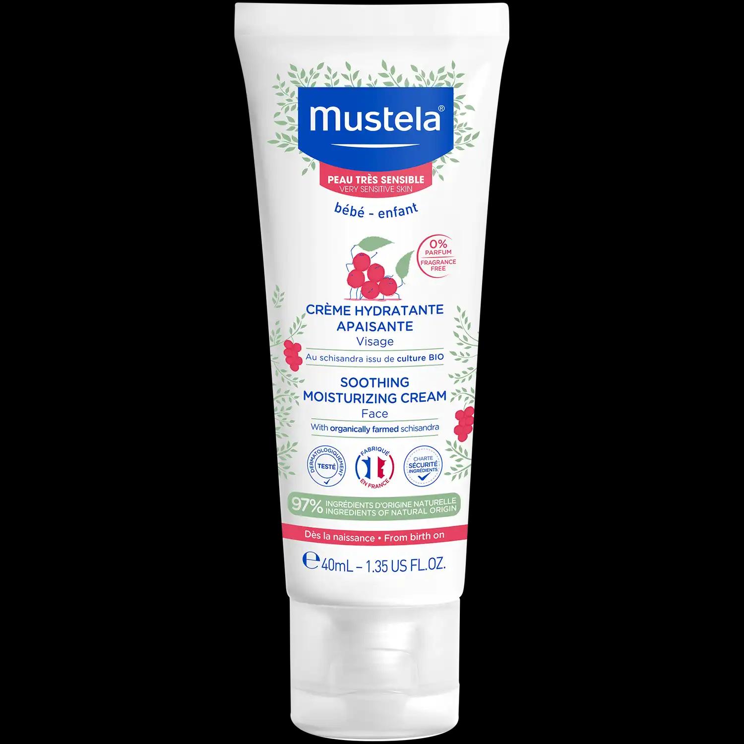 Mustela łagodzący krem nawilżający dla dzieci, 40 ml