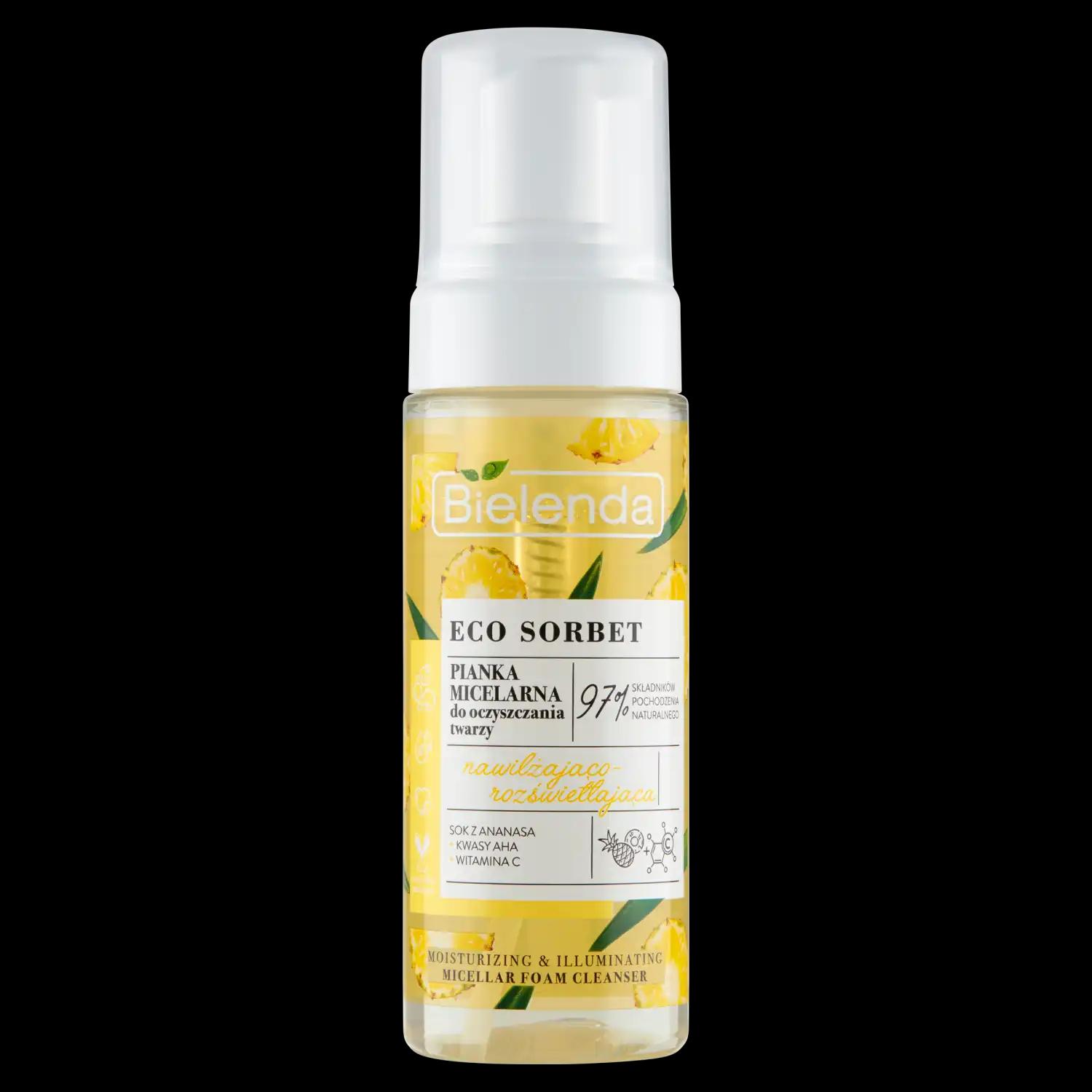 Bielenda Ananas pianka micelarna do oczyszczania twarzy, 150 ml