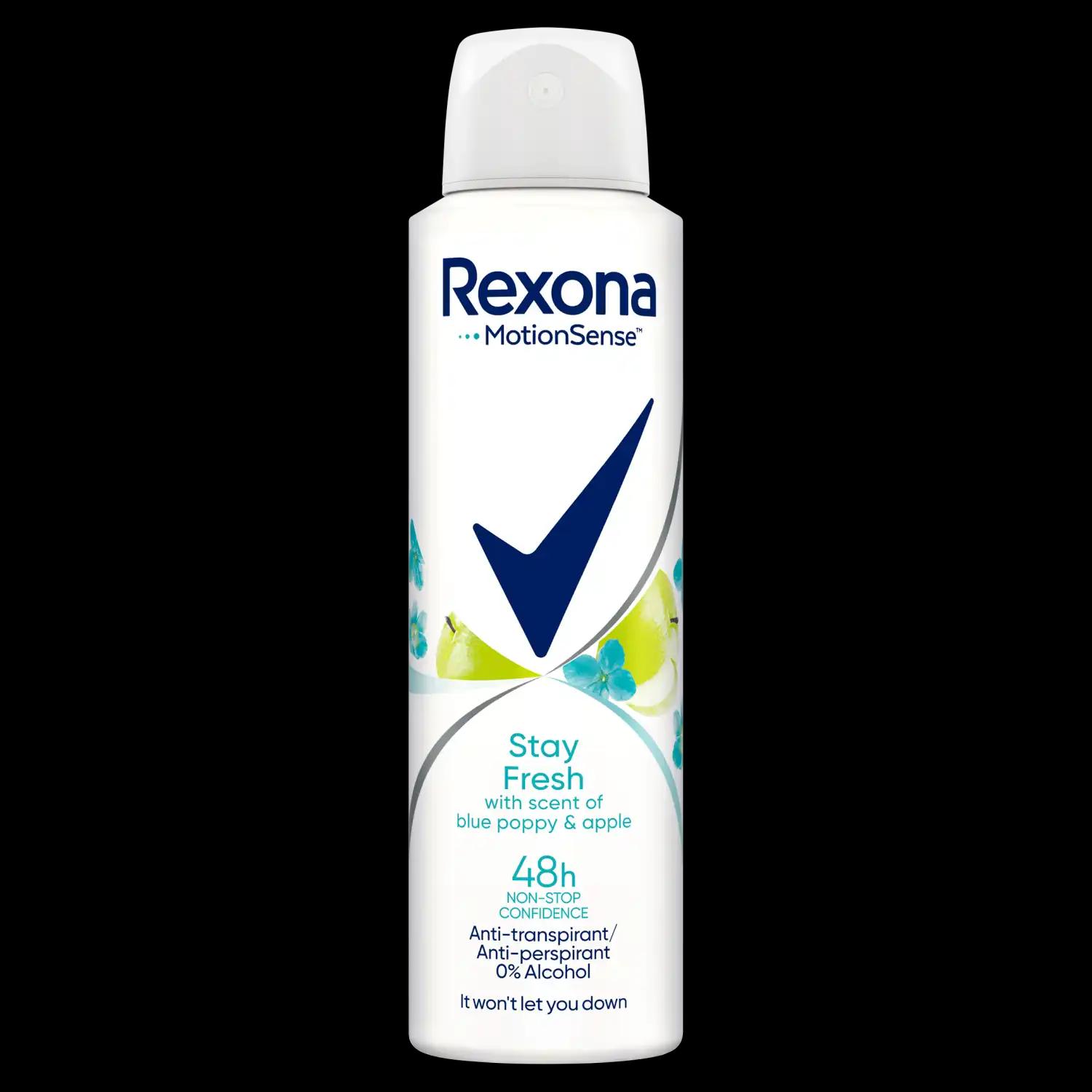 Rexona Stay Fresh antyperspirant damski w sprayu, 150 ml