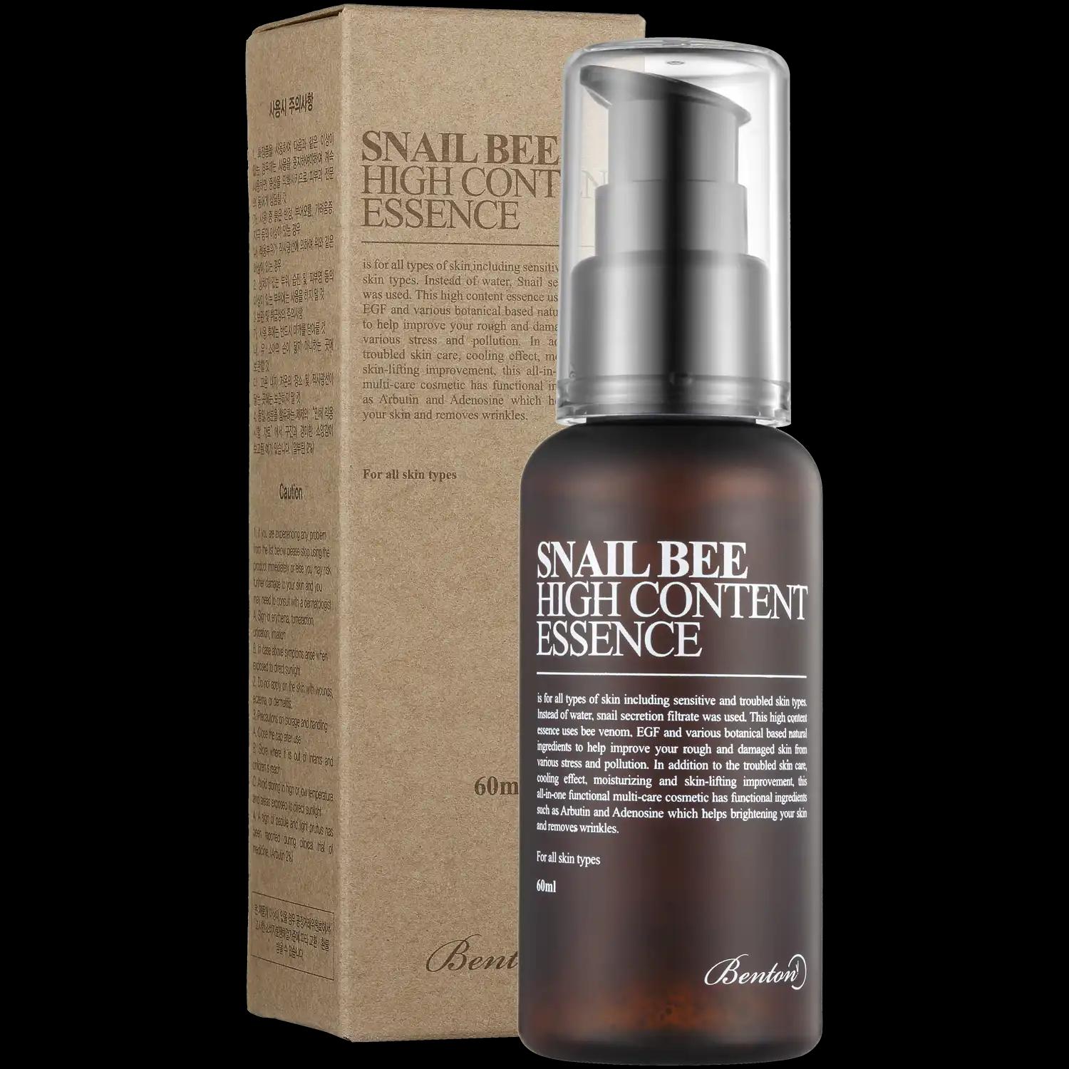 Benton Snail Bee nawilżająco-wygładzająca esencja do twarzy, 60 ml