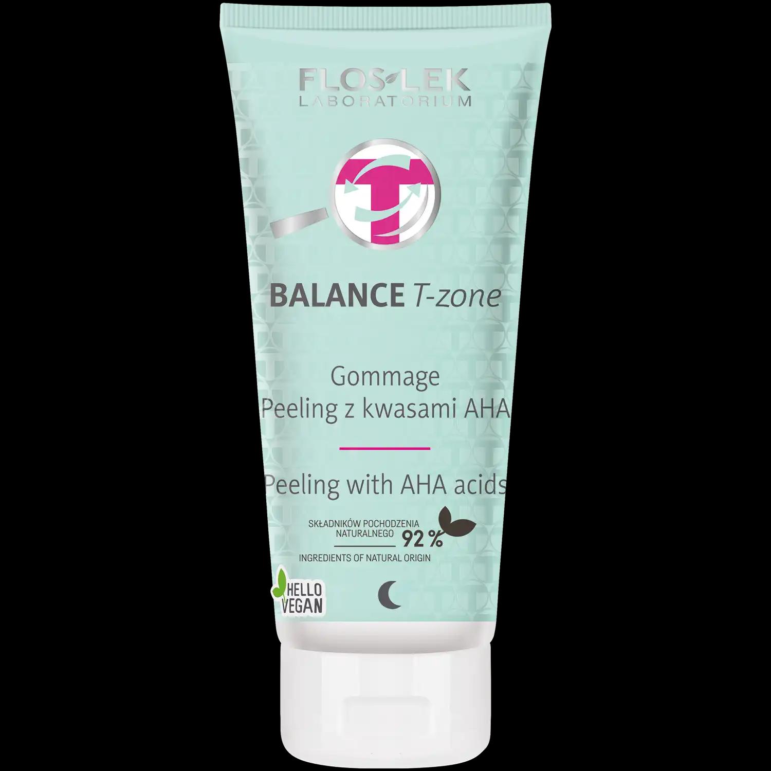 Floslek Balance T-Zone peeling kwasowy do twarzy, 125 g