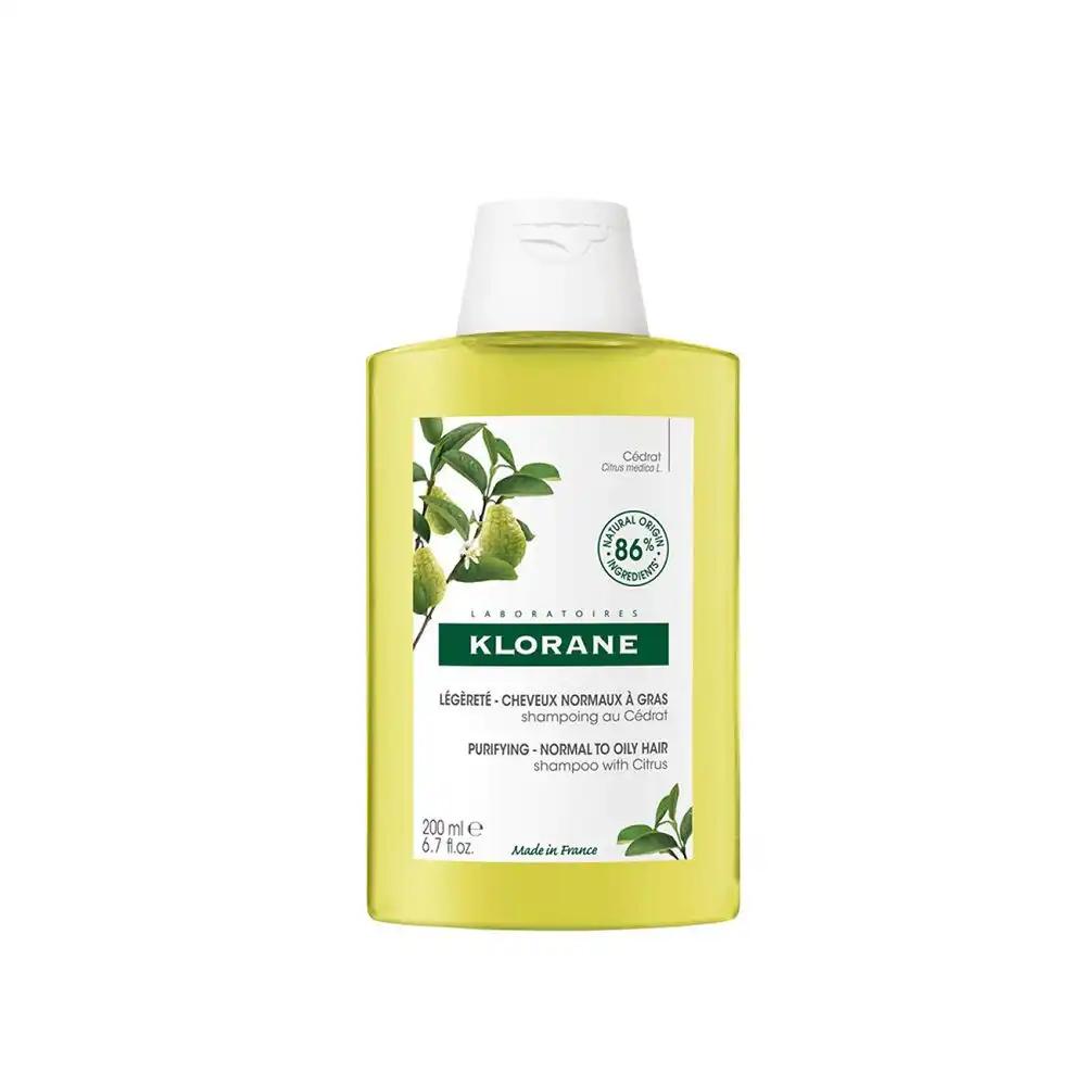 Klorane Purifying oczyszczający do włosów z ekstraktem z cytrusów, 200 ml