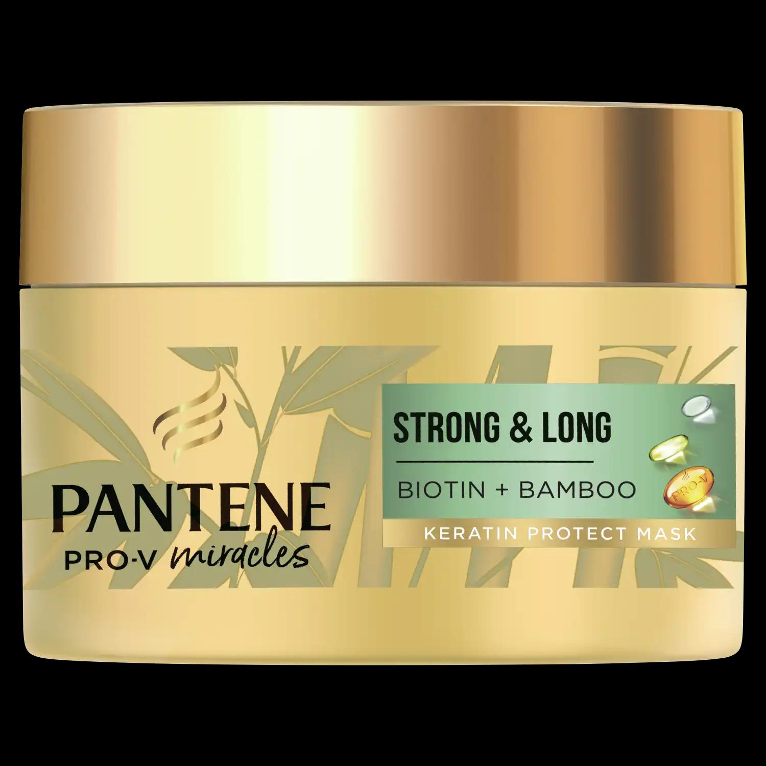 Pantene Strong & Long keratynowa odbudowująca do włosów z dodatkiem bambusa i biotyny, 160 ml