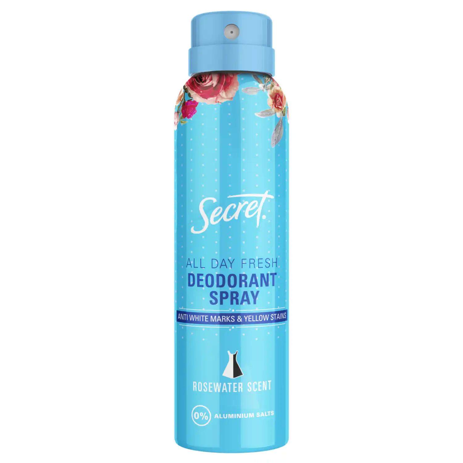 Secret Cosmetics Rosewater antyperspirant w sprayu, 150 ml