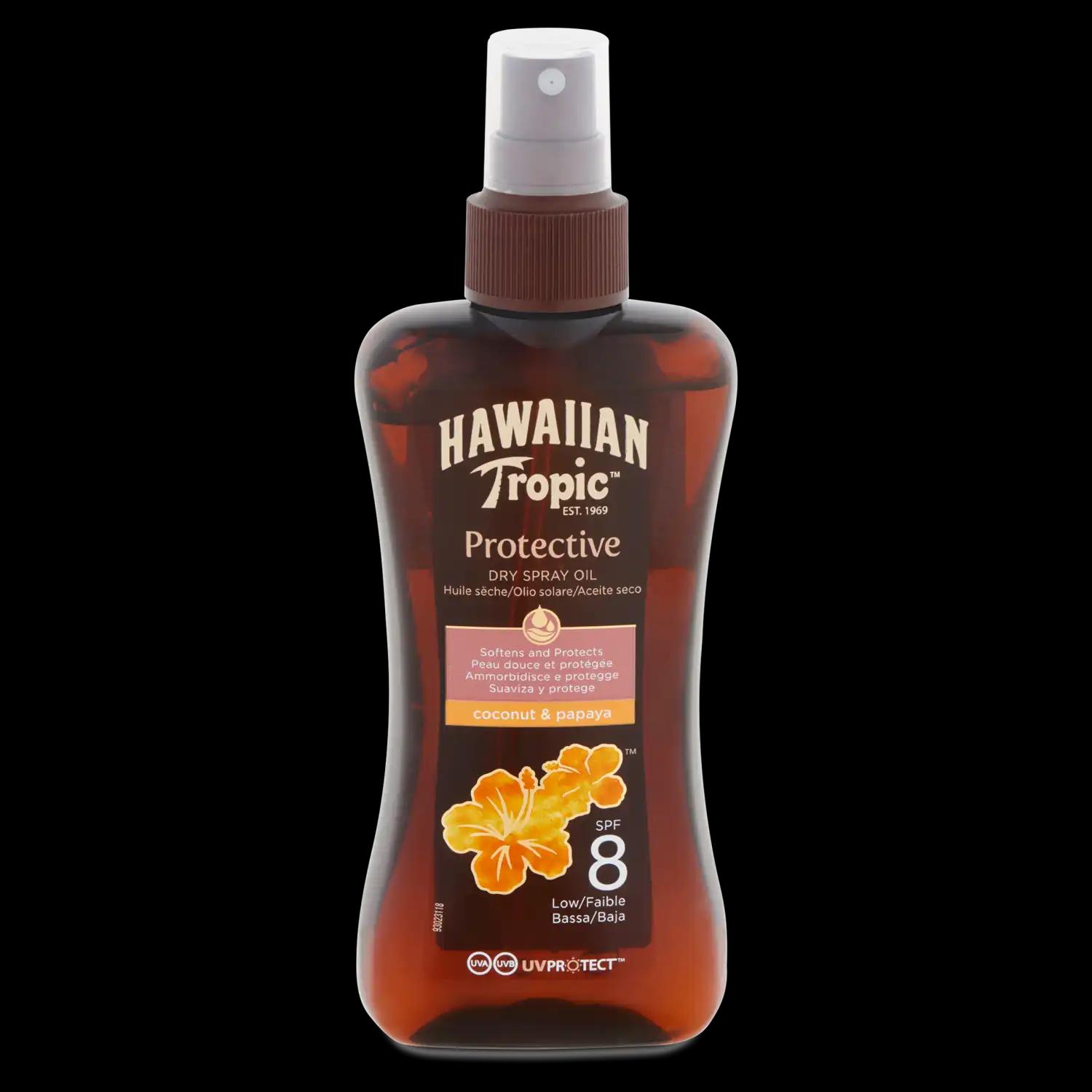 Hawaiian Tropic Protective olejek do opalania w sprayu SPF8, 200 ml