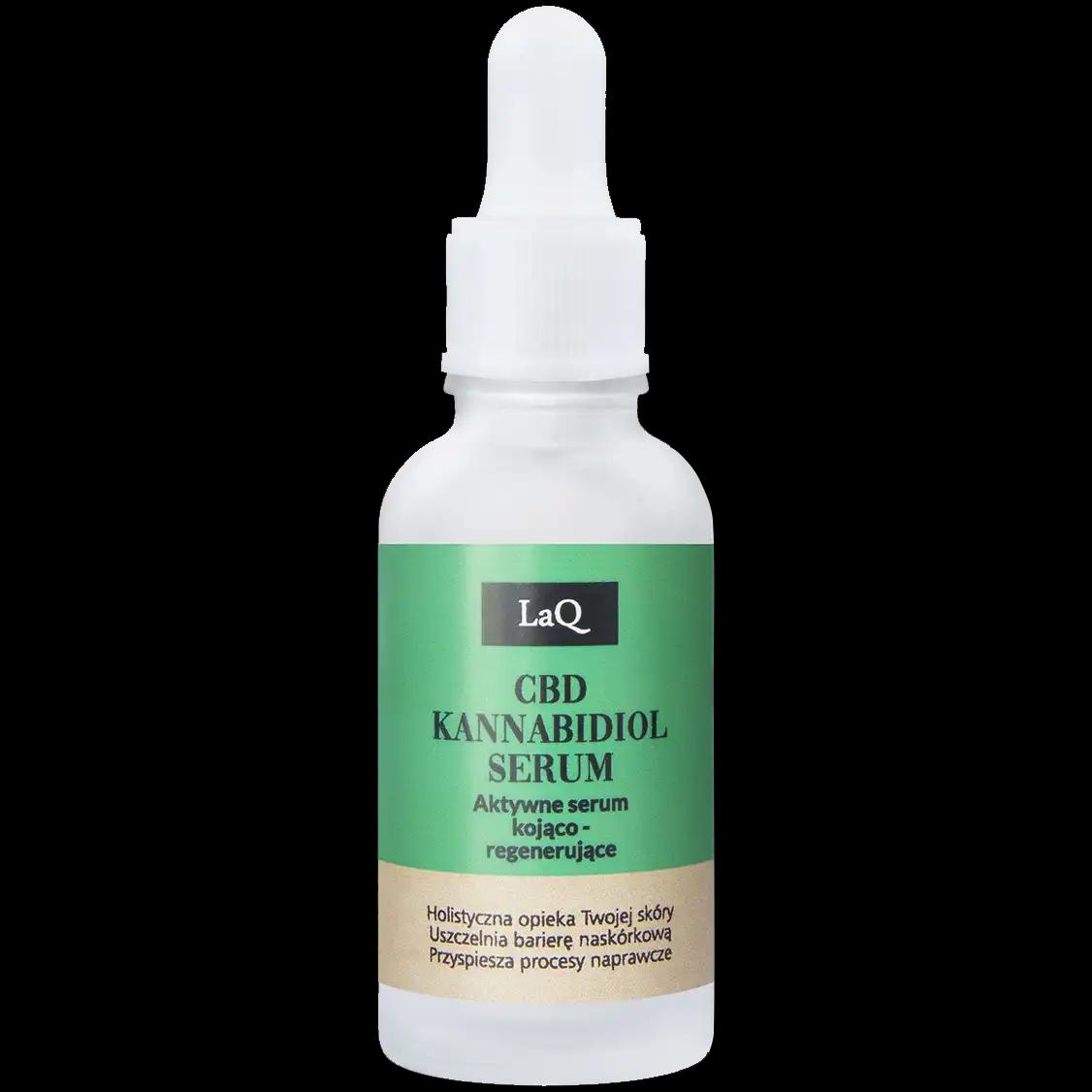 LaQ Cbd Kannabidiol aktywne serum kojąco-regenerujące do twarzy, 30 ml