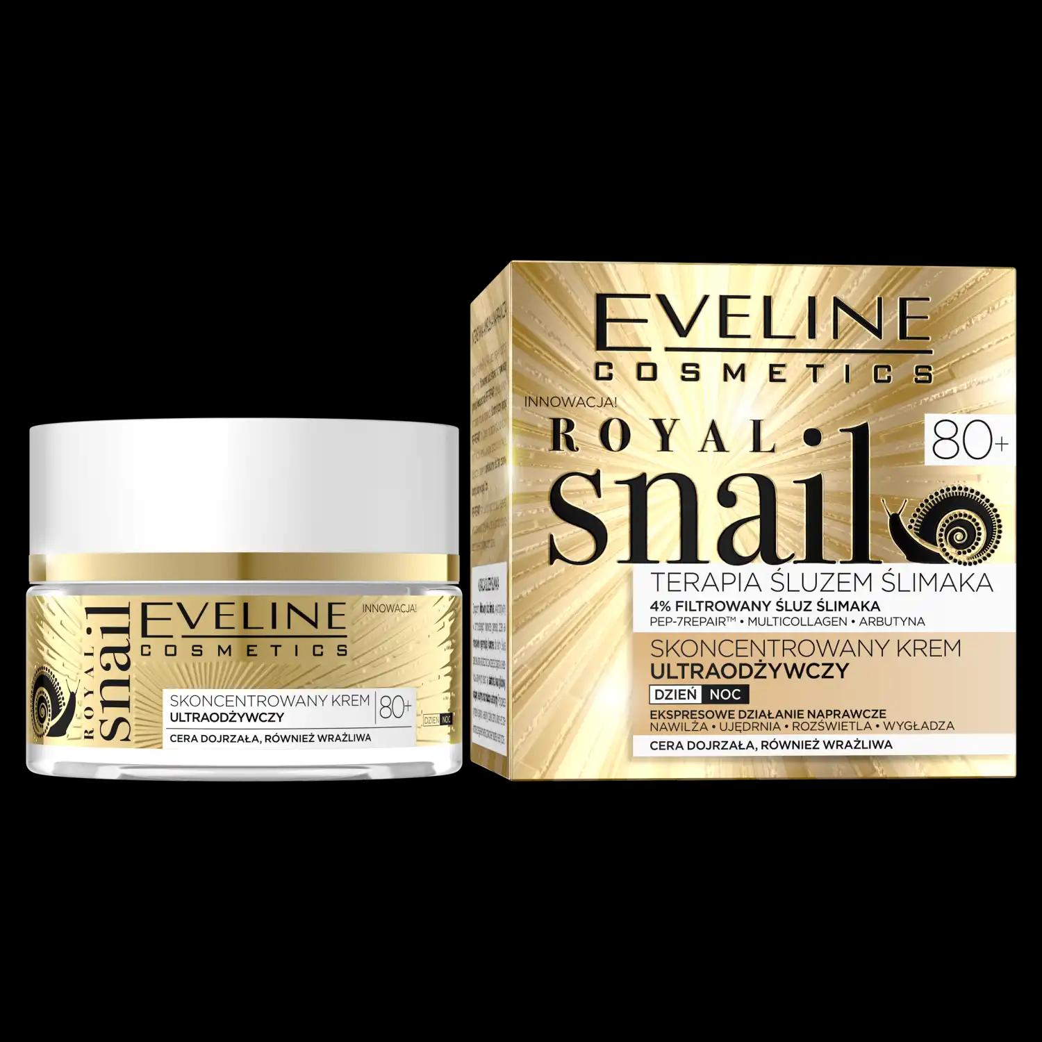 Eveline Cosmetics Royal Snail regenerujący krem do twarzy 80+ na dzień i noc, 50 ml