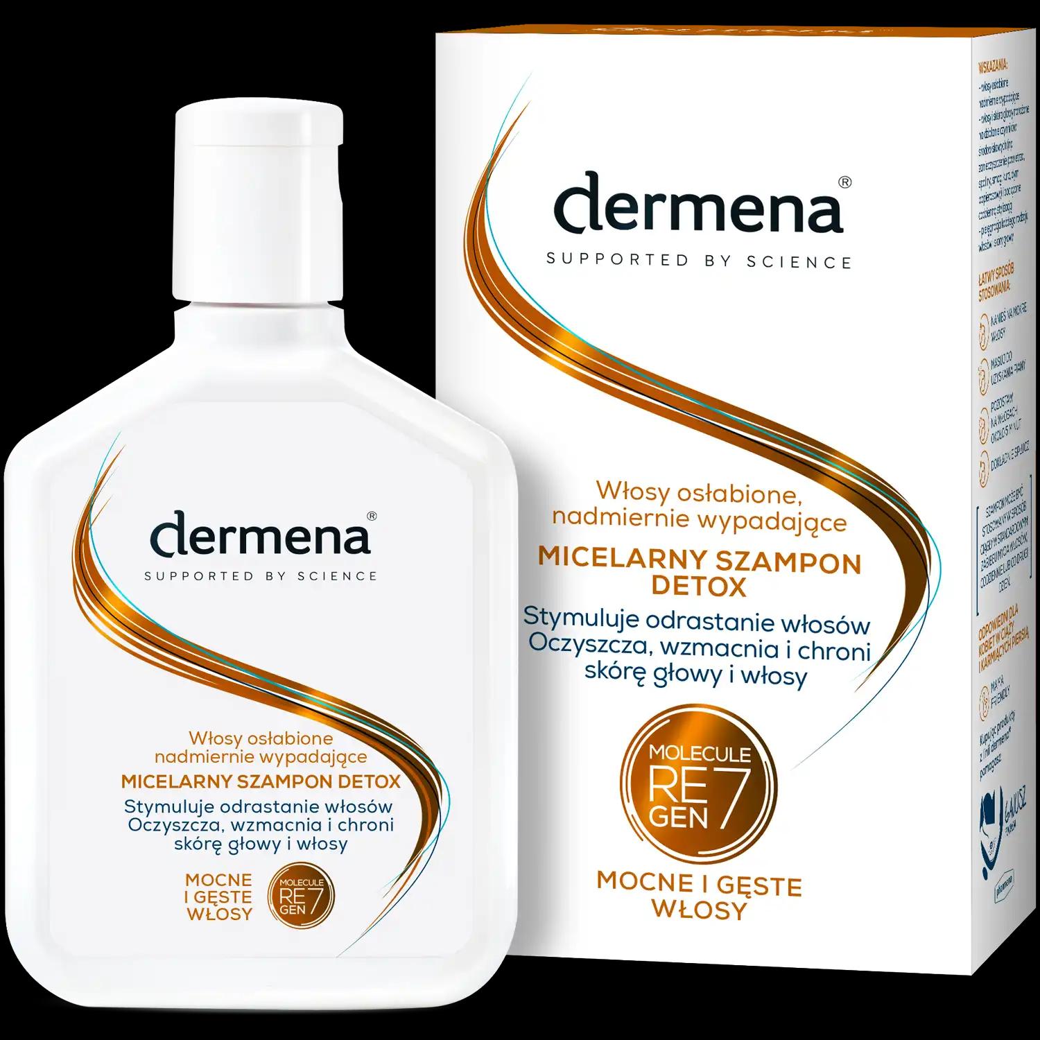 Dermena Detox micelarny do włosów osłabionych, nadmiernie wypadających, 200 ml